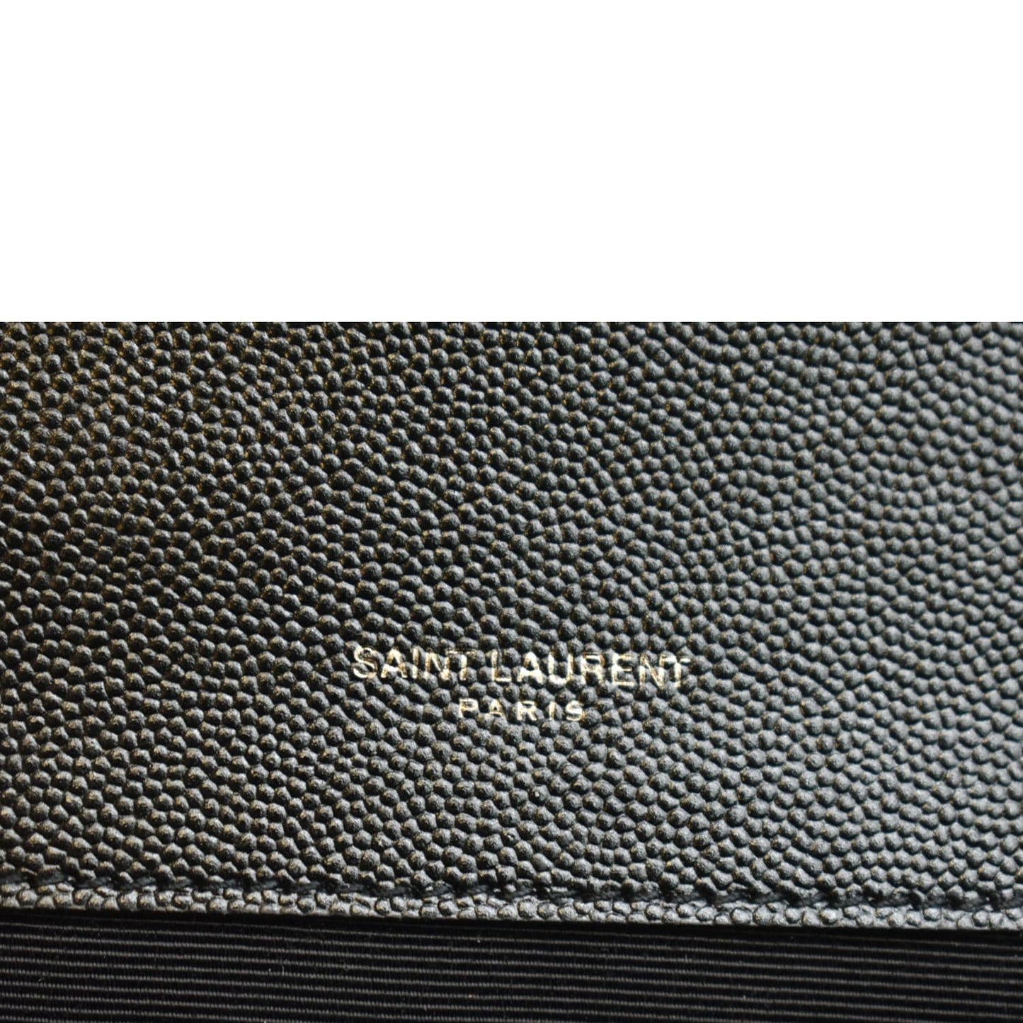 YVES SAINT LAURENT Medium Envelope Leather Chain Shoulder Bag Black