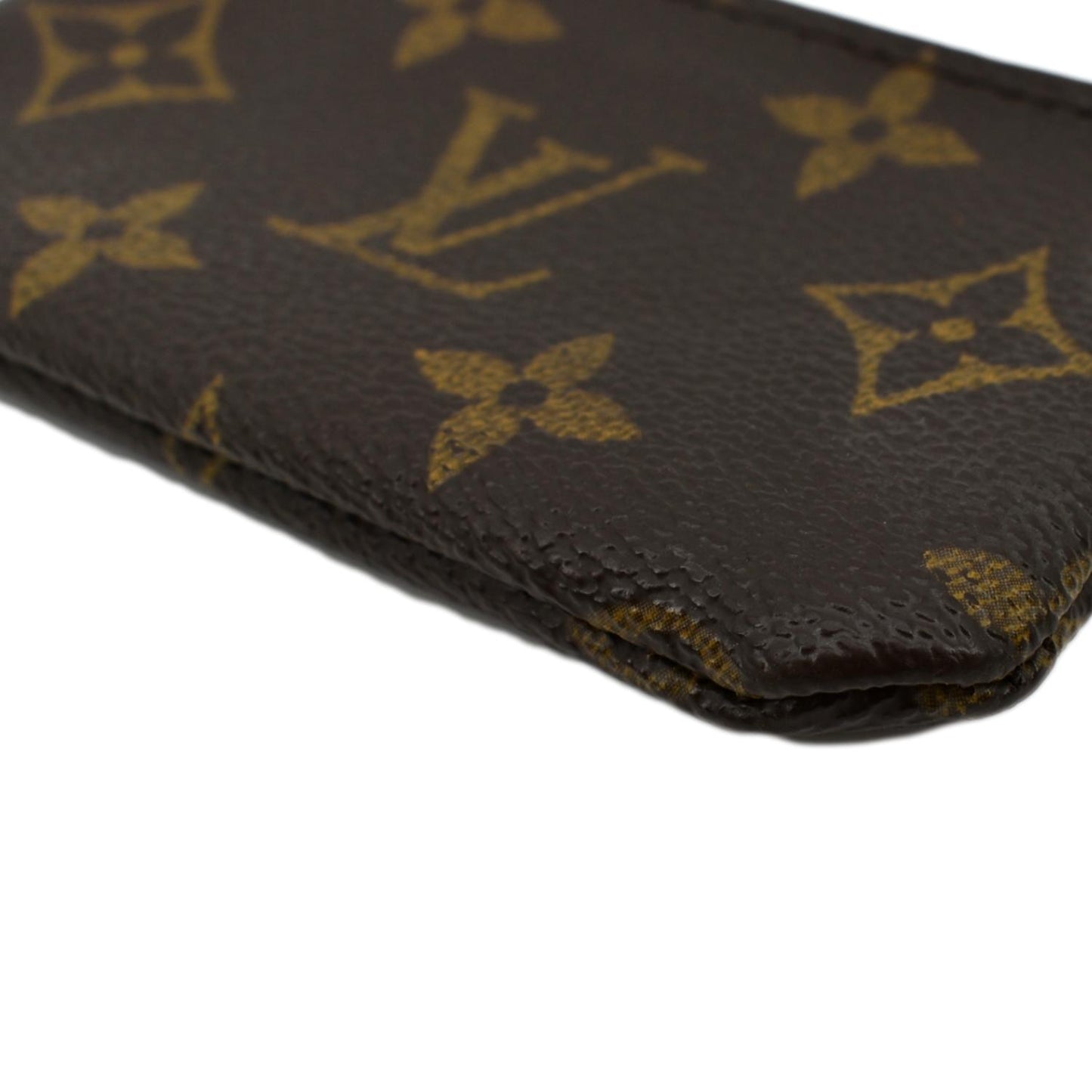 LOUIS VUITTON Key Coin Pouch Monogram Canvas Brown
