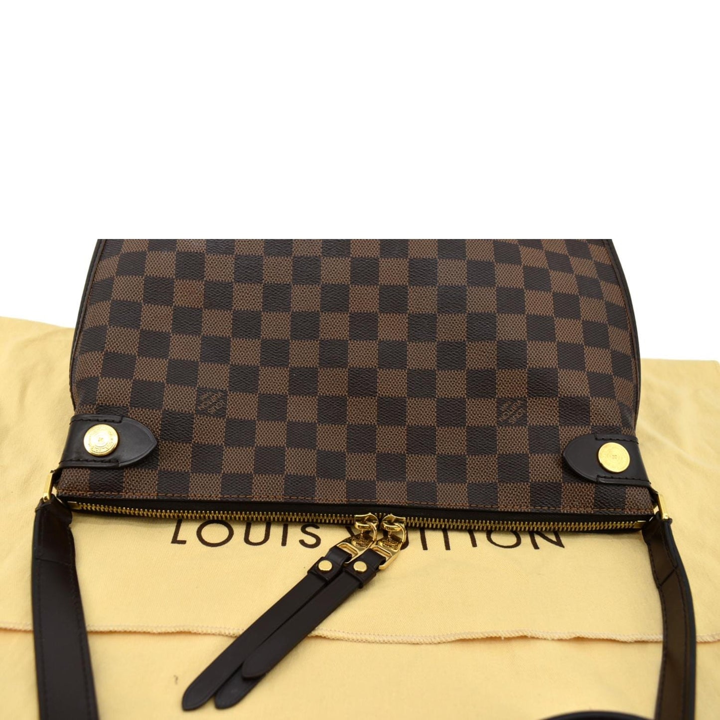 LOUIS VUITTON Duomo Damier Ebene Crossbody Bag Brown