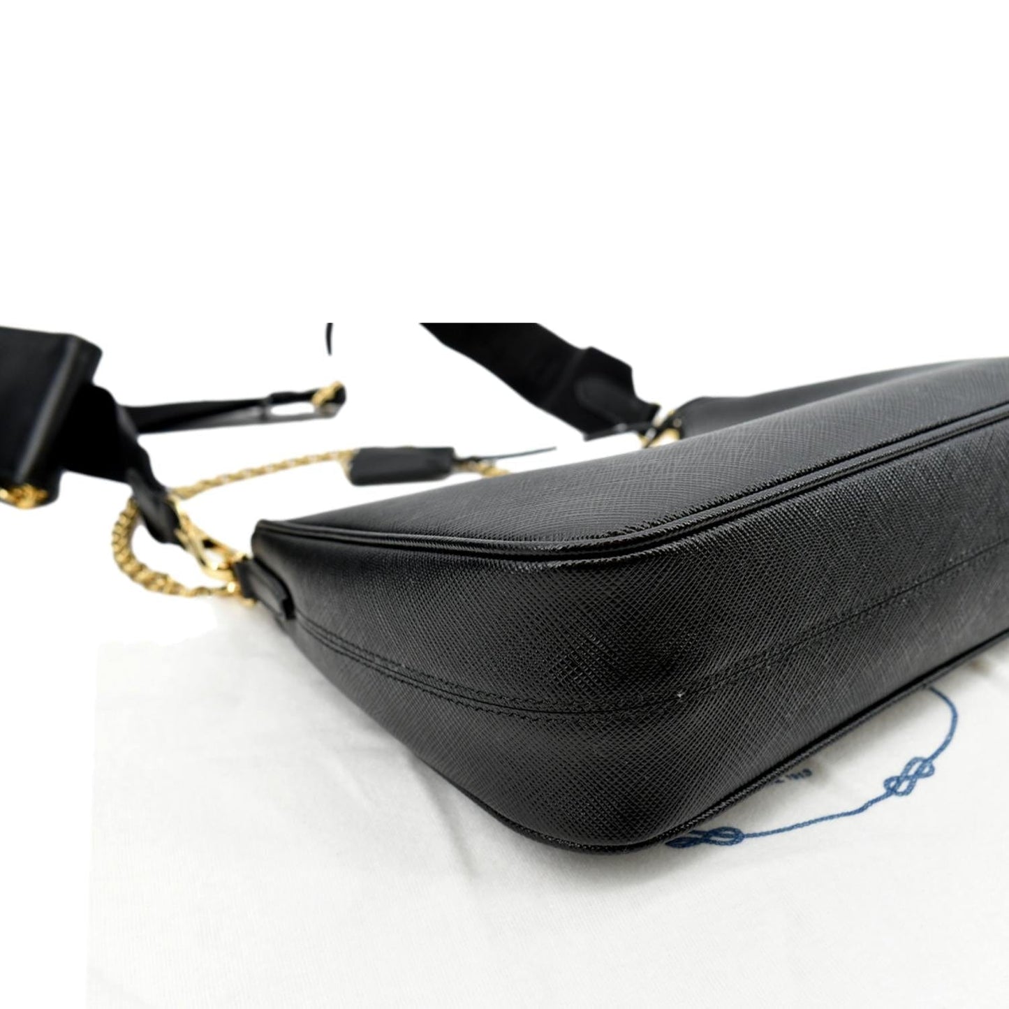 PRADA Re-Edition 2005 Saffiano Leather Shoulder Bag Black