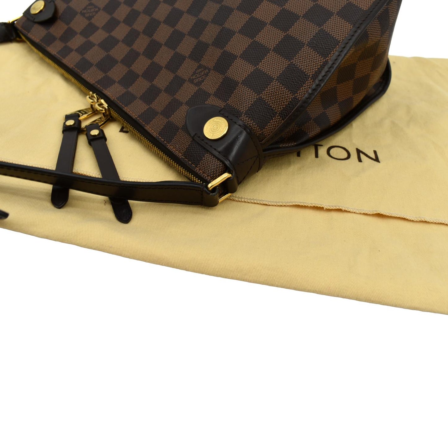 LOUIS VUITTON Duomo Damier Ebene Crossbody Bag Brown