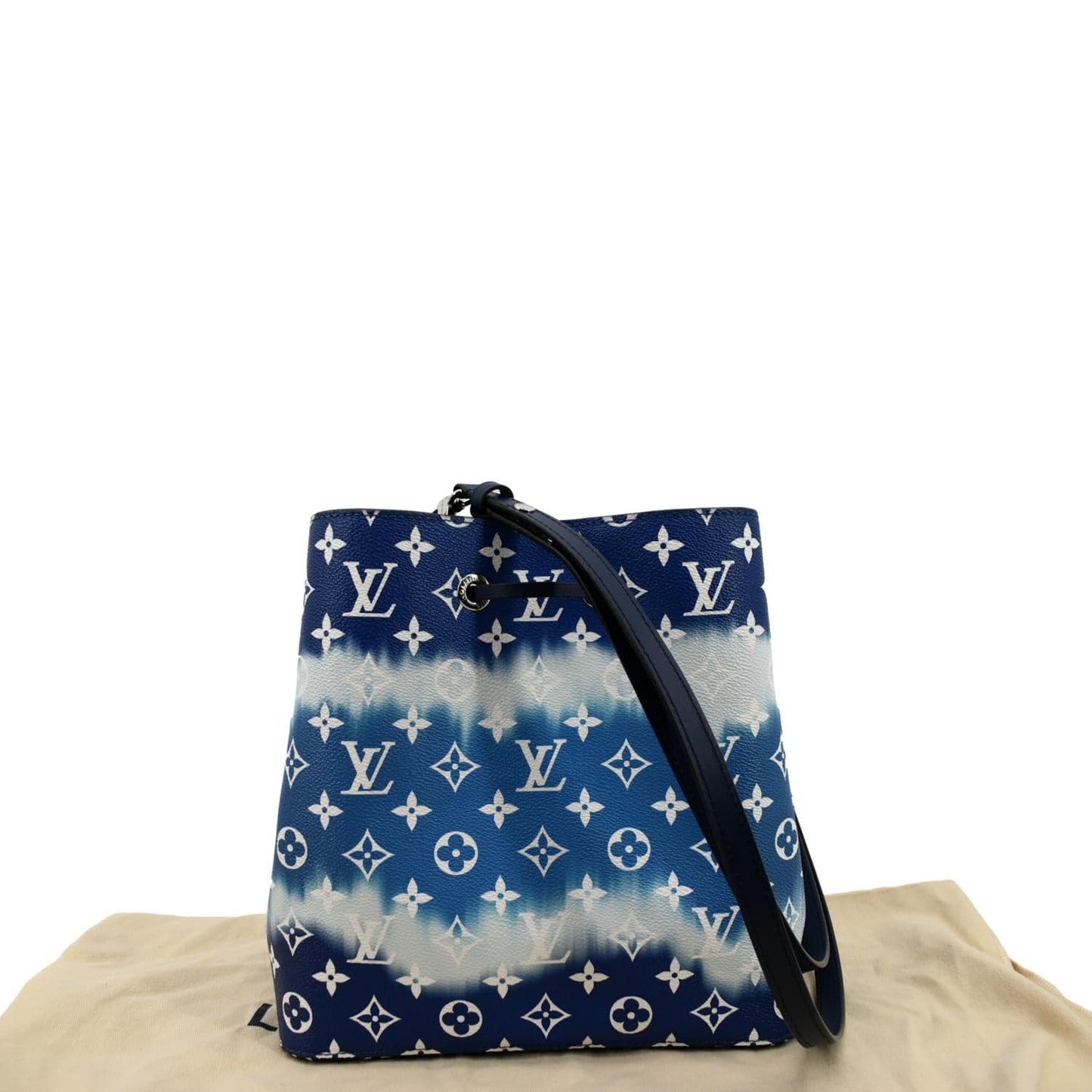 LOUIS VUITTON Escale Neonoe MM Monogram Giant Shoulder Bag Blue