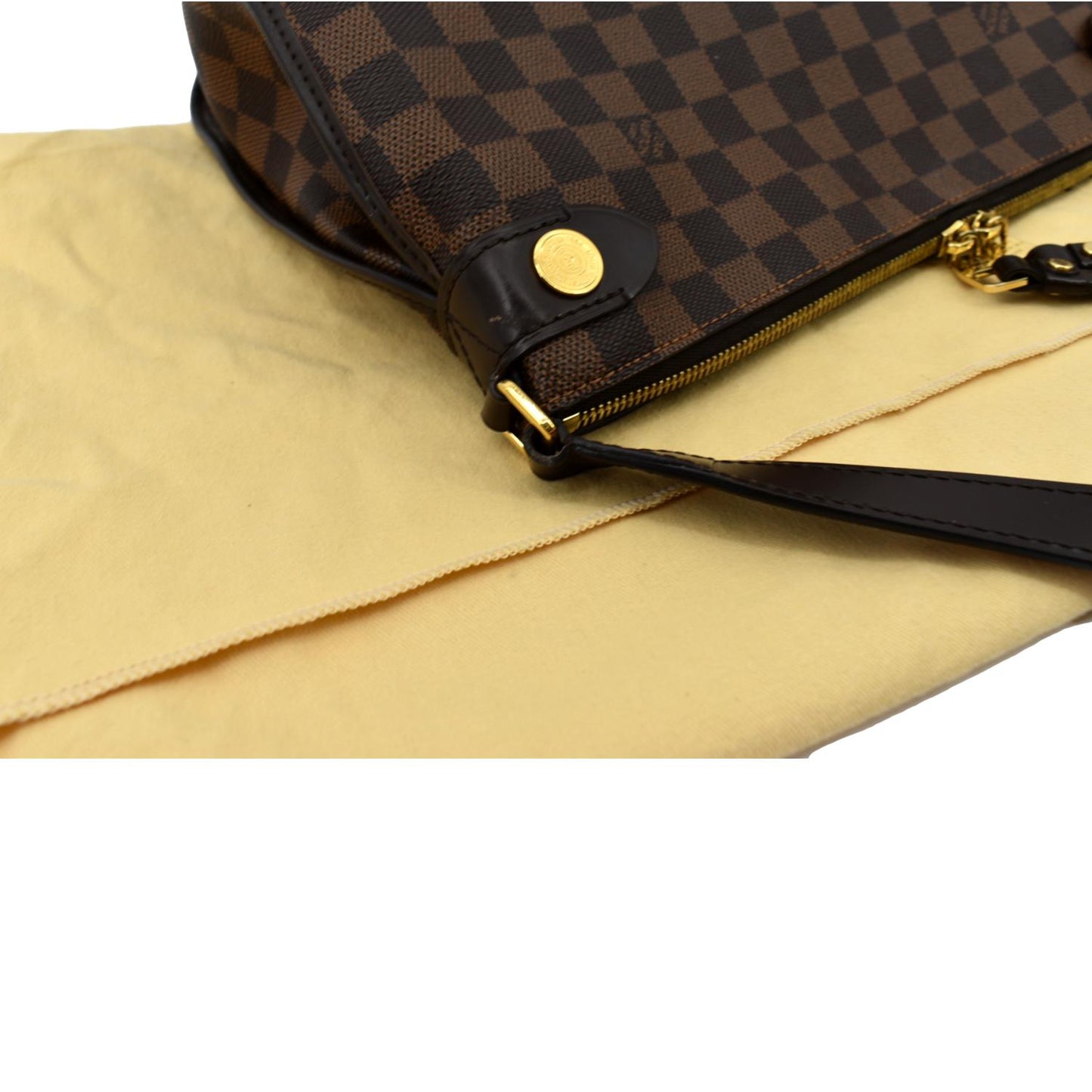 LOUIS VUITTON Duomo Damier Ebene Crossbody Bag Brown