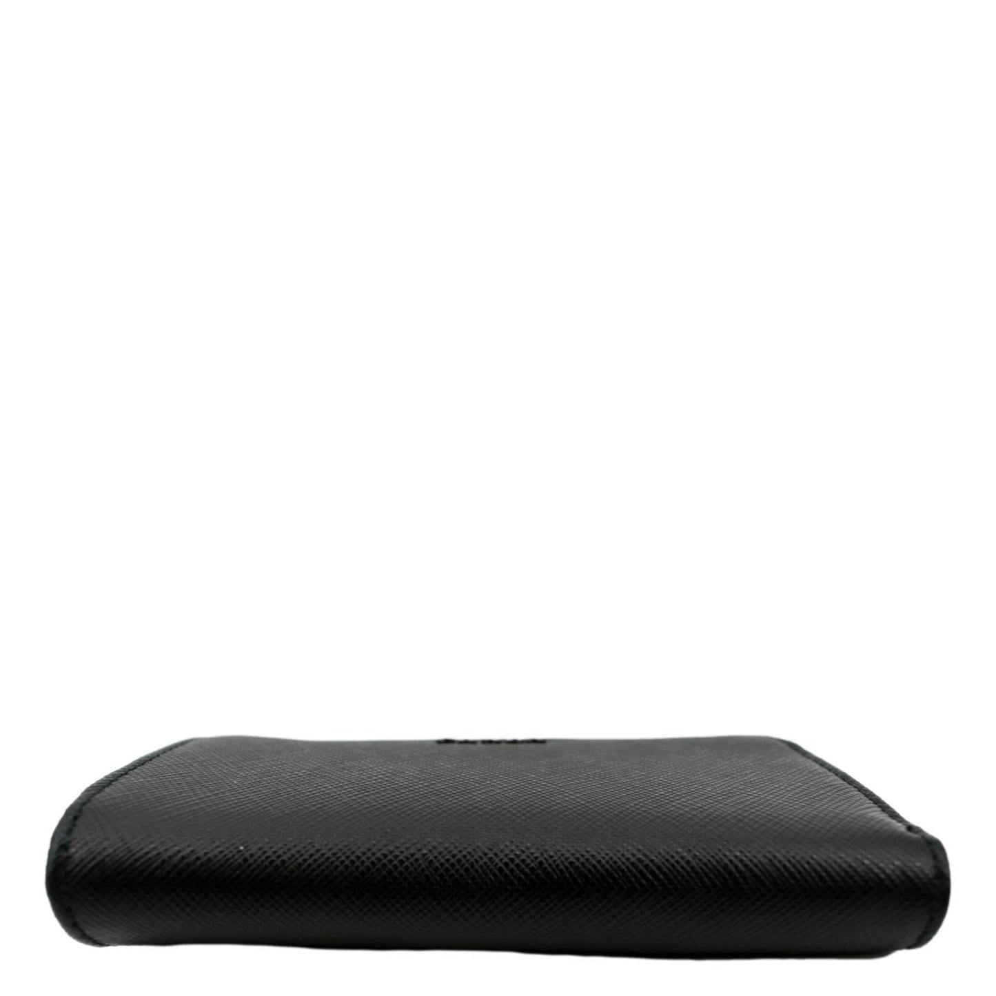 PRADA Saffiano Leather Zip Pouch Black