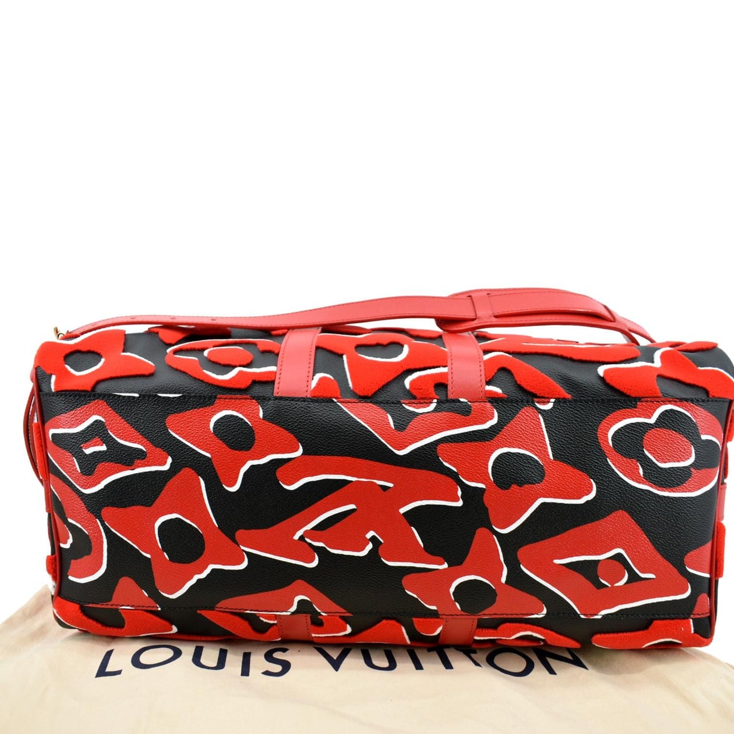 LOUIS VUITTON LVxUF Keepall Bandouliere 45 Tufted Monogram Satchel Bag Bicolor