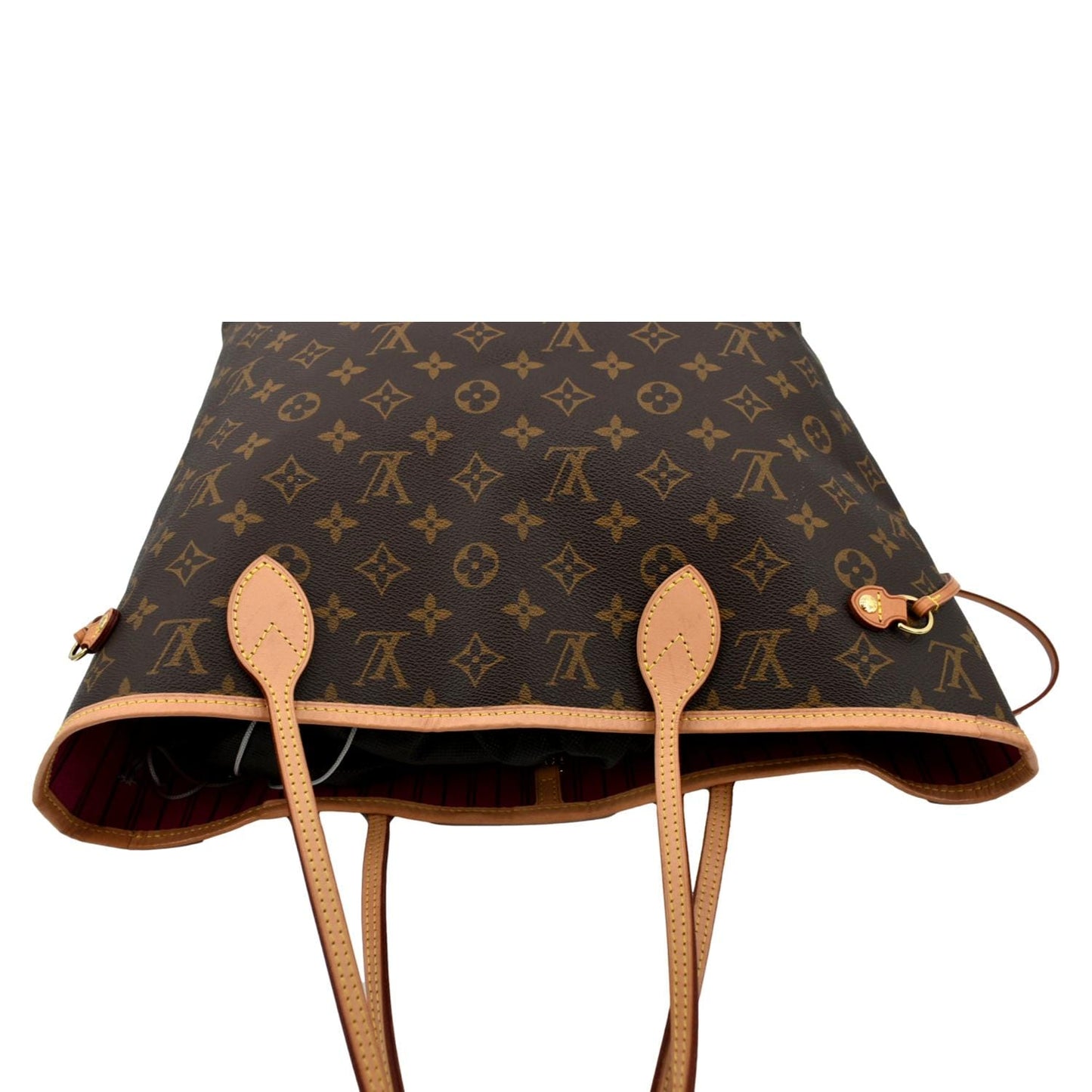 LOUIS VUITTON Neverfull MM Monogram Canvas Tote Bag Brown