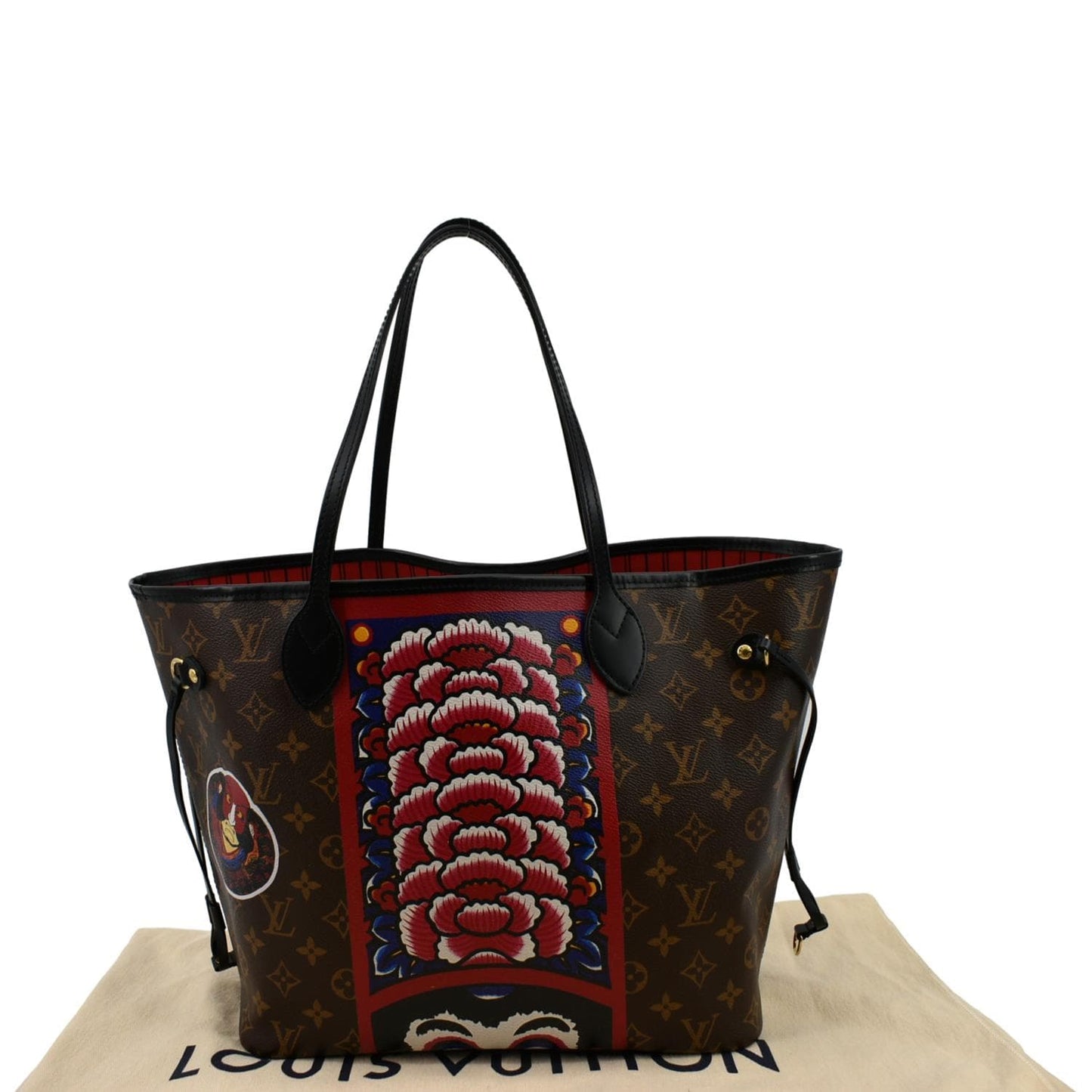 LOUIS VUITTON Neverfull Kabuki MM Monogram Canvas Tote Bag Brown