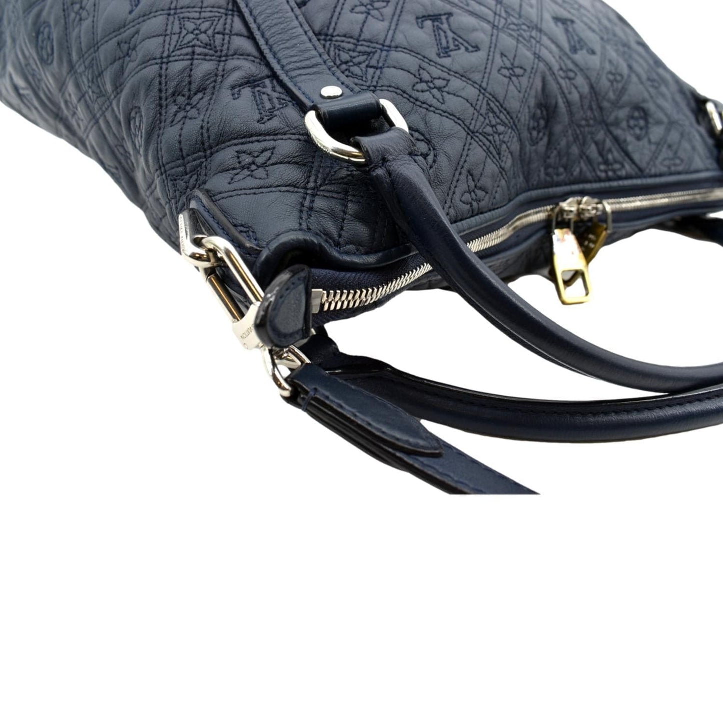 LOUIS VUITTON Antheia Ixia MM Leather Shoulder Bag Blue