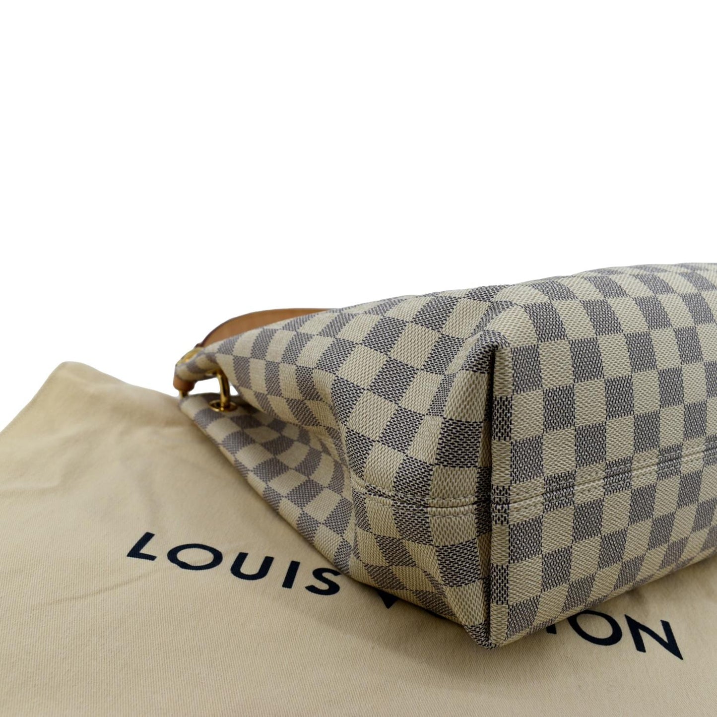 LOUIS VUITTON Graceful PM Damier Azur Shoulder Bag White