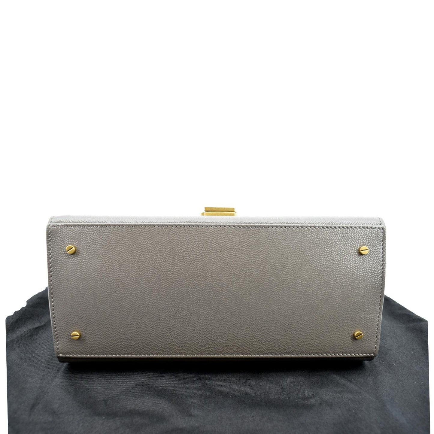 YVES SAINT LAURENT Cassandra Medium Calfskin Leather Shoulder Bag Fog