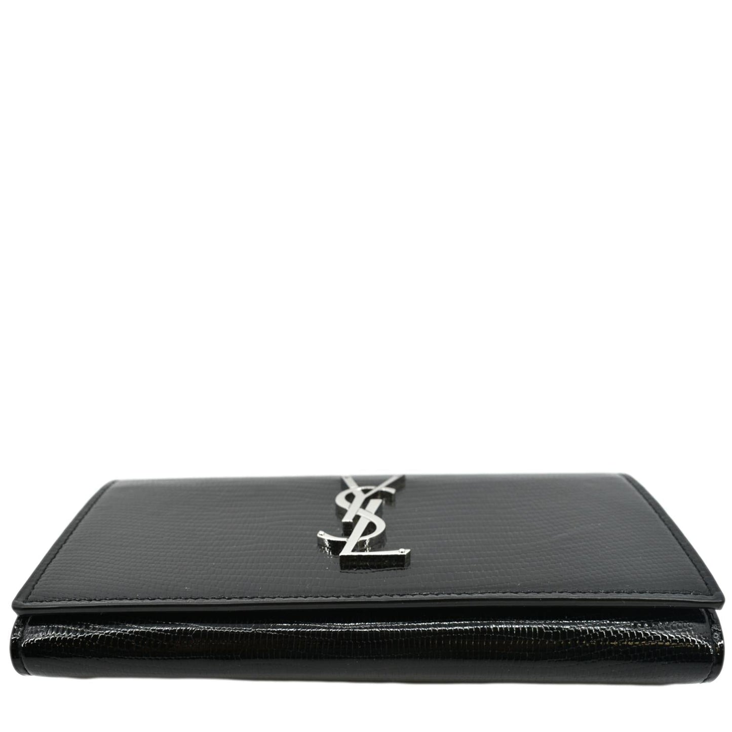 Yves Saint Laurent Embossed Leather Wallet Black