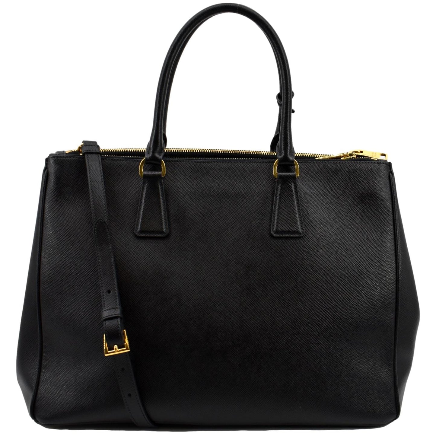 PRADA Galleria Large Saffiano Leather Tote Shoulder Bag Black