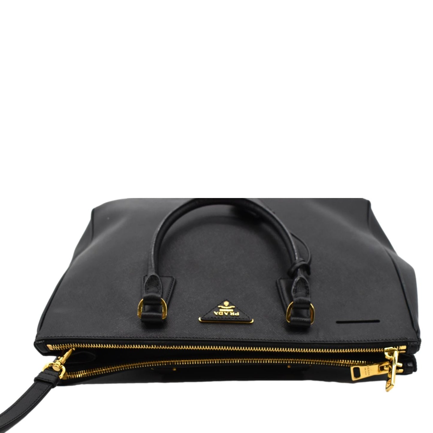 PRADA Galleria Large Saffiano Leather Tote Shoulder Bag Black