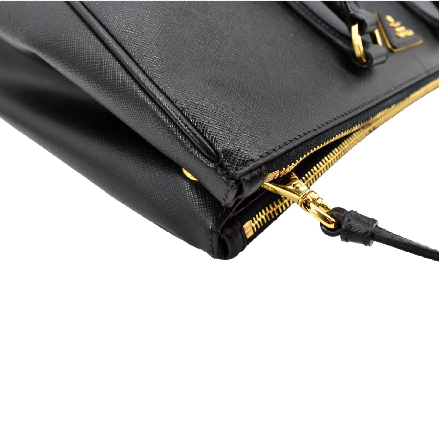 PRADA Galleria Large Saffiano Leather Tote Shoulder Bag Black