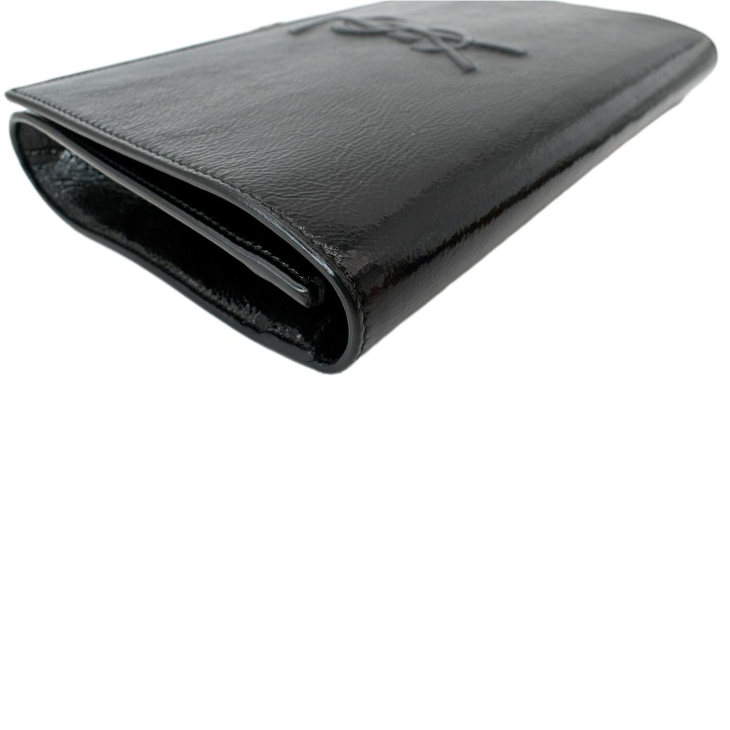 YVES SAINT LAURENT Belle de Jour Leather Clutch Bag Black