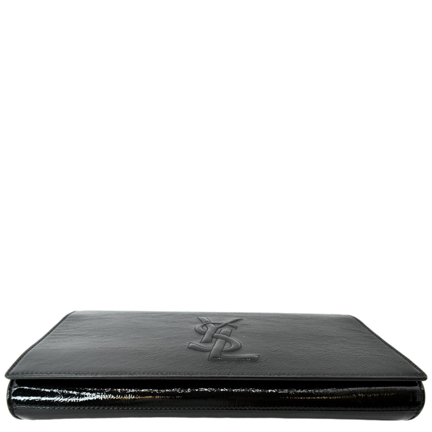 YVES SAINT LAURENT Belle de Jour Leather Clutch Bag Black