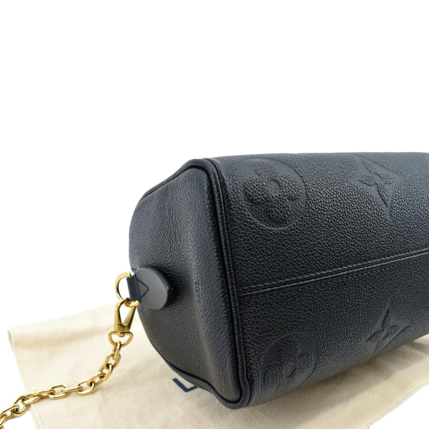 LOUIS VUITTON Giant Speedy 20 Bandouliere Empreinte Shoulder Bag Black