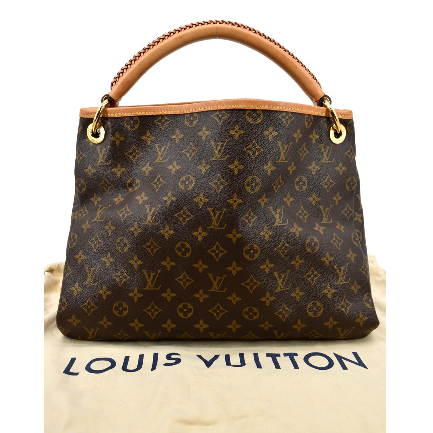 LOUIS VUITTON Artsy MM Monogram Canvas Hobo Bag Brown