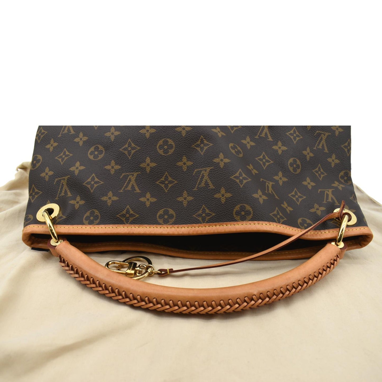 LOUIS VUITTON Artsy MM Monogram Canvas Hobo Bag Brown