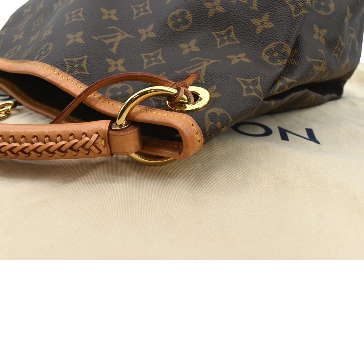 LOUIS VUITTON Artsy MM Monogram Canvas Hobo Bag Brown