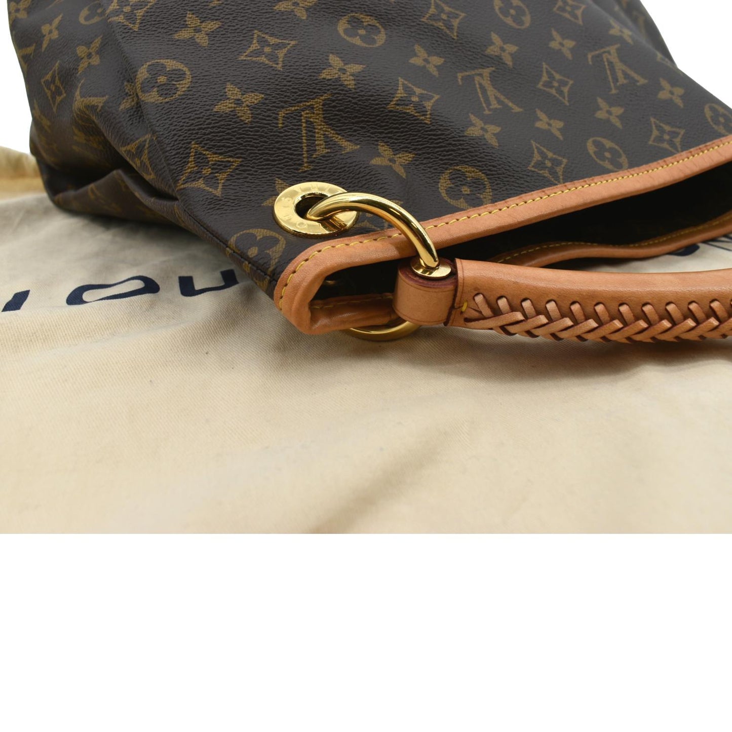 LOUIS VUITTON Artsy MM Monogram Canvas Hobo Bag Brown