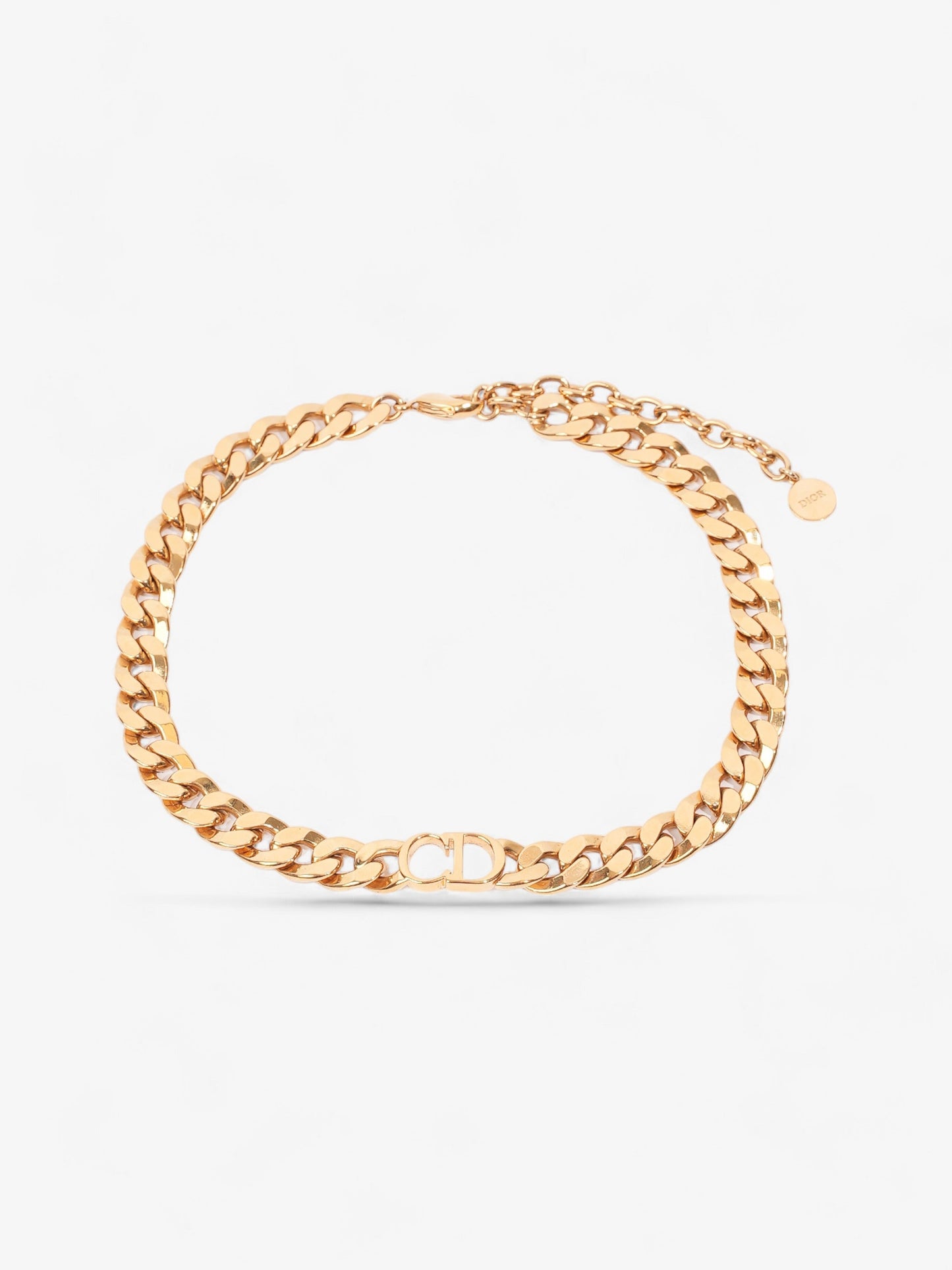 Christian Dior Danseuse Etoile Chain Choker Necklace Gold Base Metal