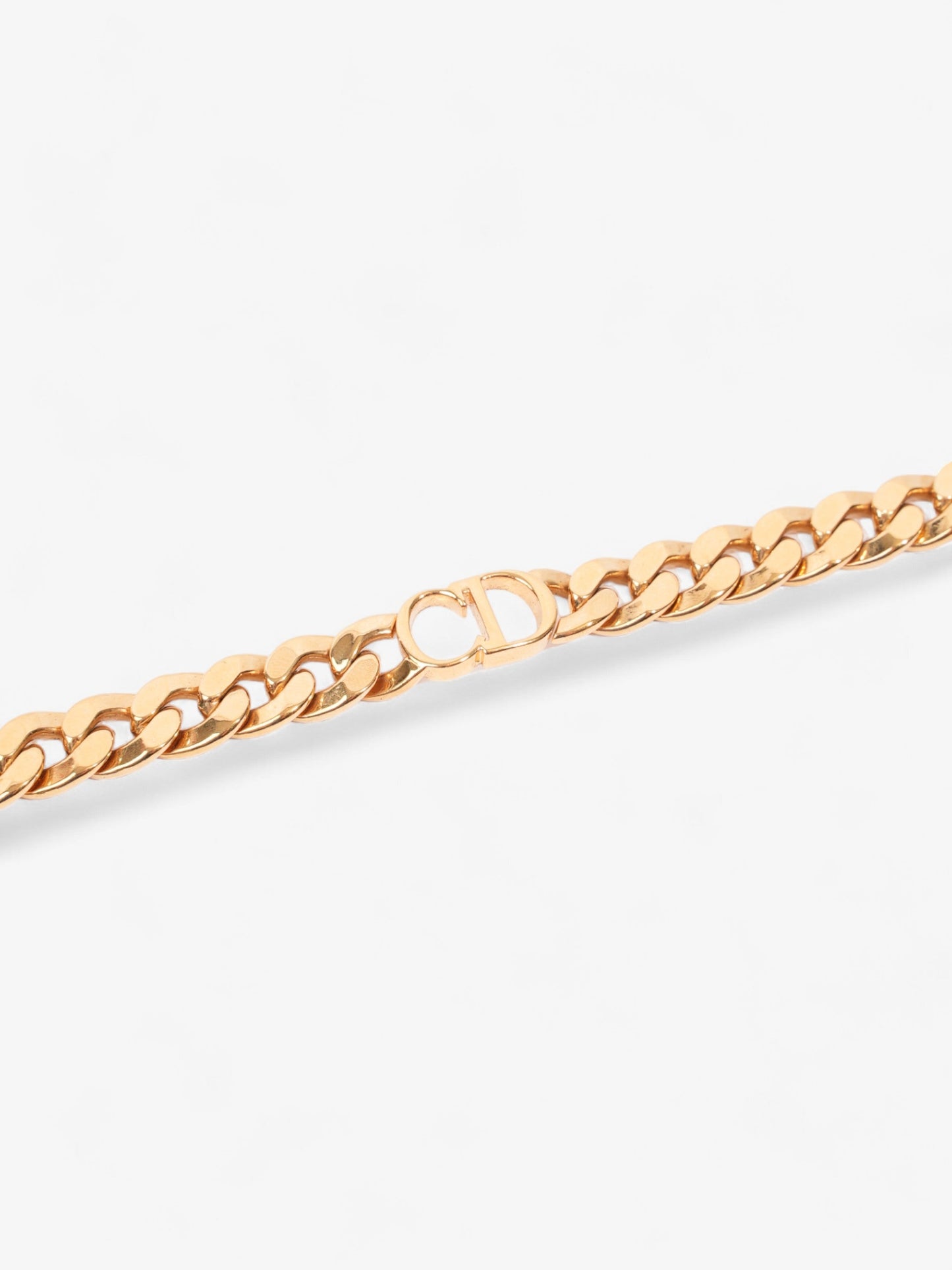 Christian Dior Danseuse Etoile Chain Choker Necklace Gold Base Metal
