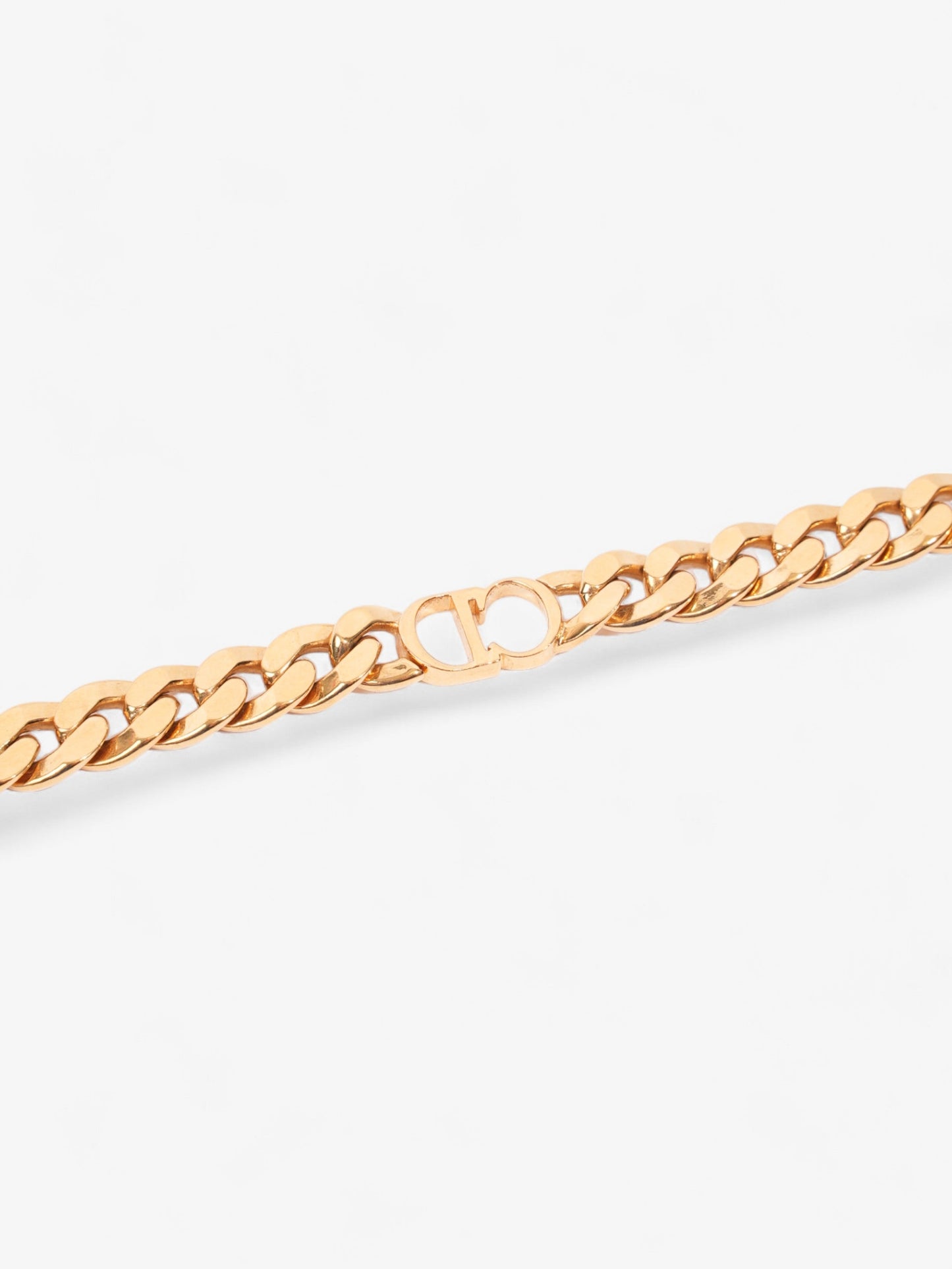Christian Dior Danseuse Etoile Chain Choker Necklace Gold Base Metal