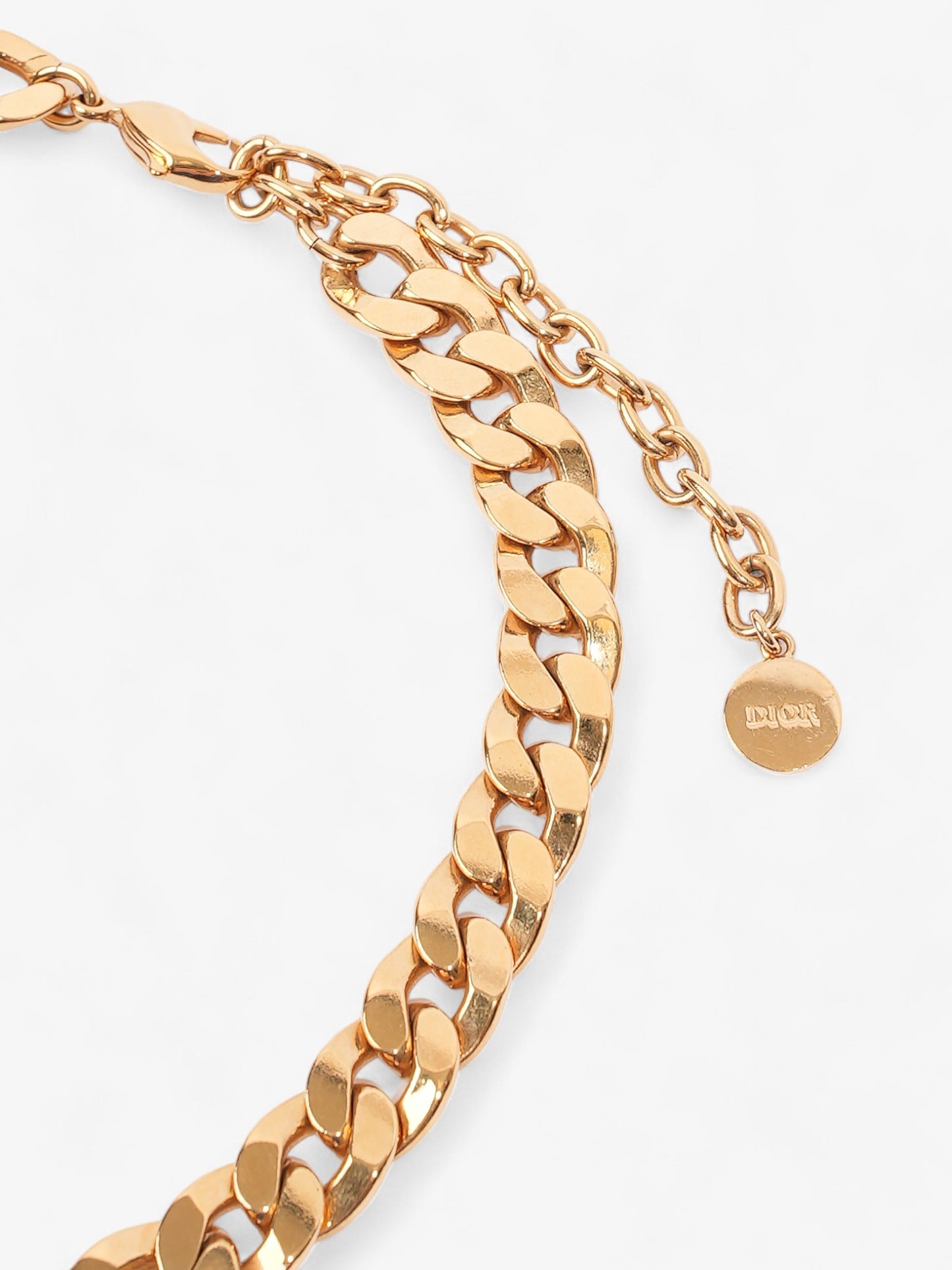 Christian Dior Danseuse Etoile Chain Choker Necklace Gold Base Metal