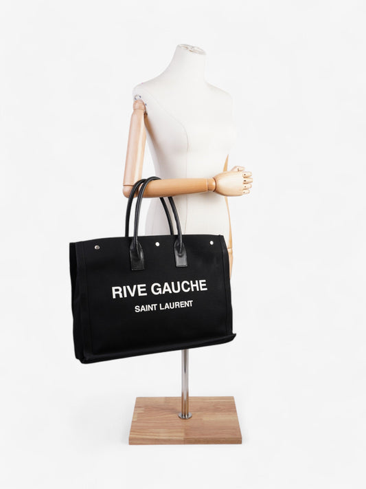 Saint Laurent Rive Gauche Black / White Cotton Large
