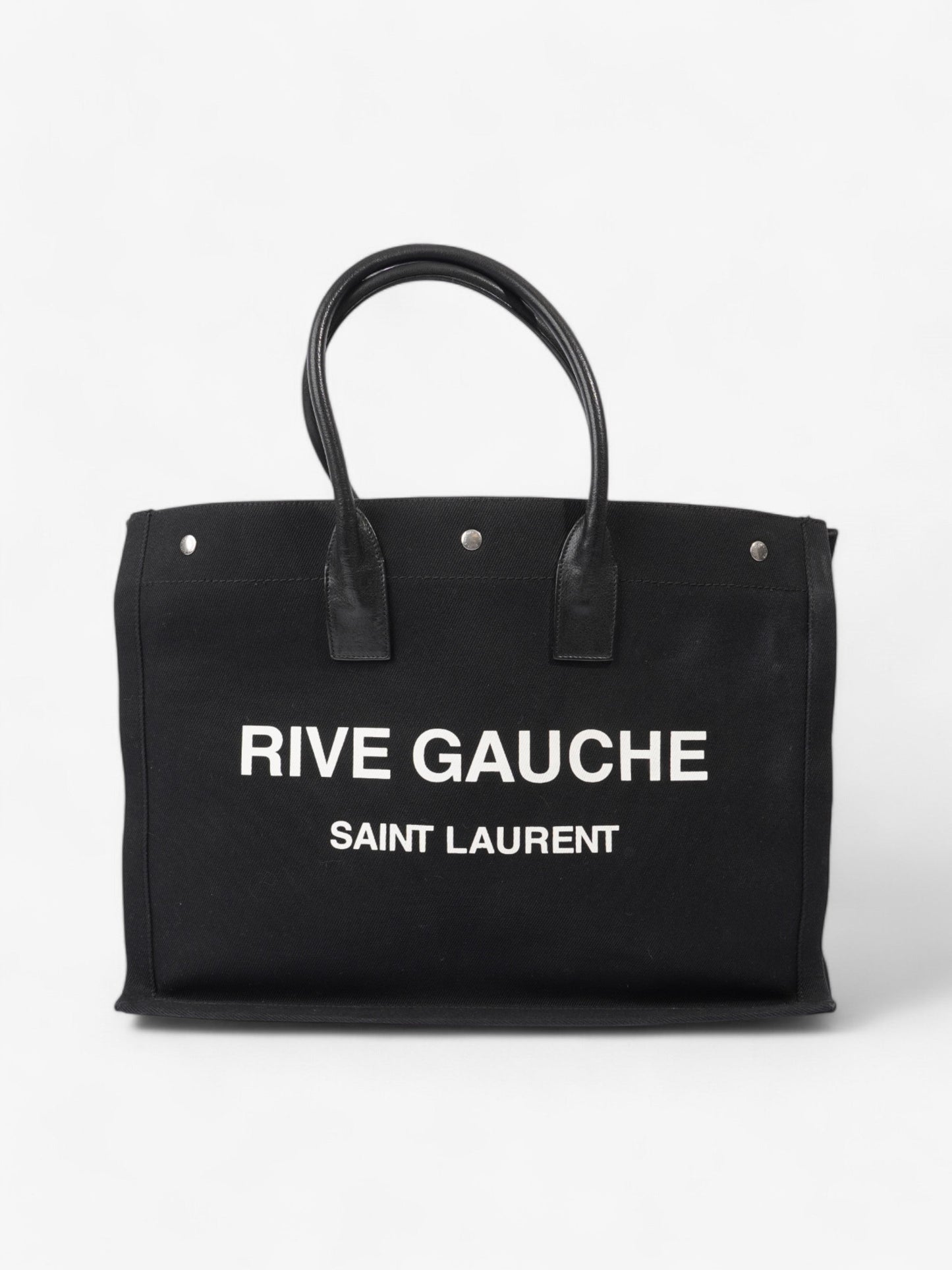 Saint Laurent Rive Gauche Black / White Cotton Large