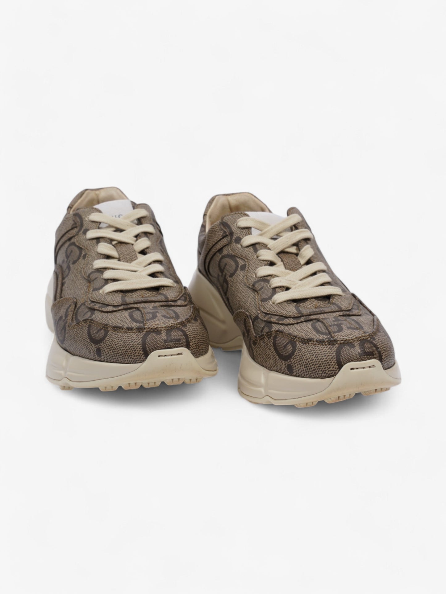 Gucci Rhyton Sneakers Beige / Brown Canvas EU 37.5 UK 4.5