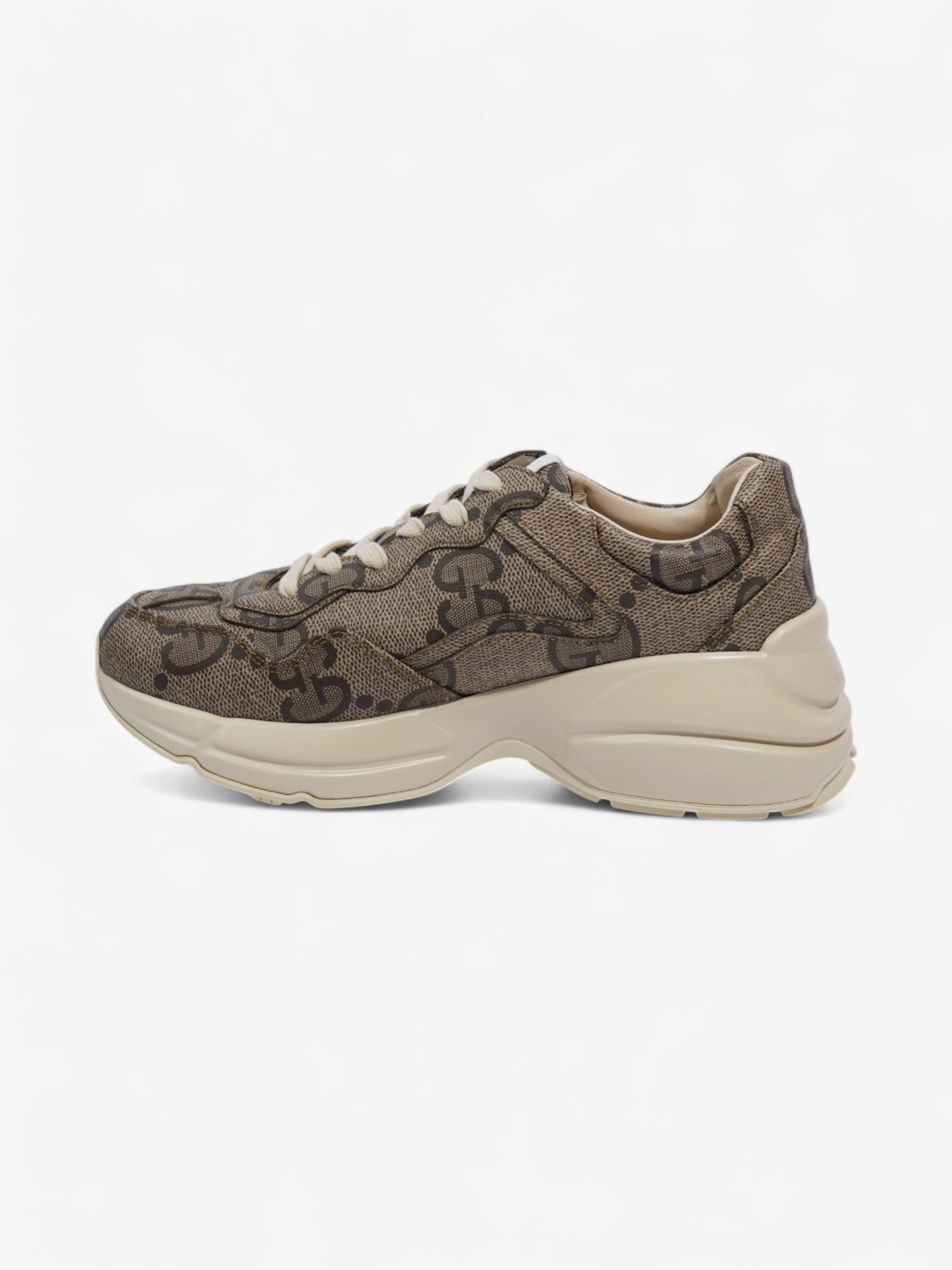 Gucci Rhyton Sneakers Beige / Brown Canvas EU 37.5 UK 4.5