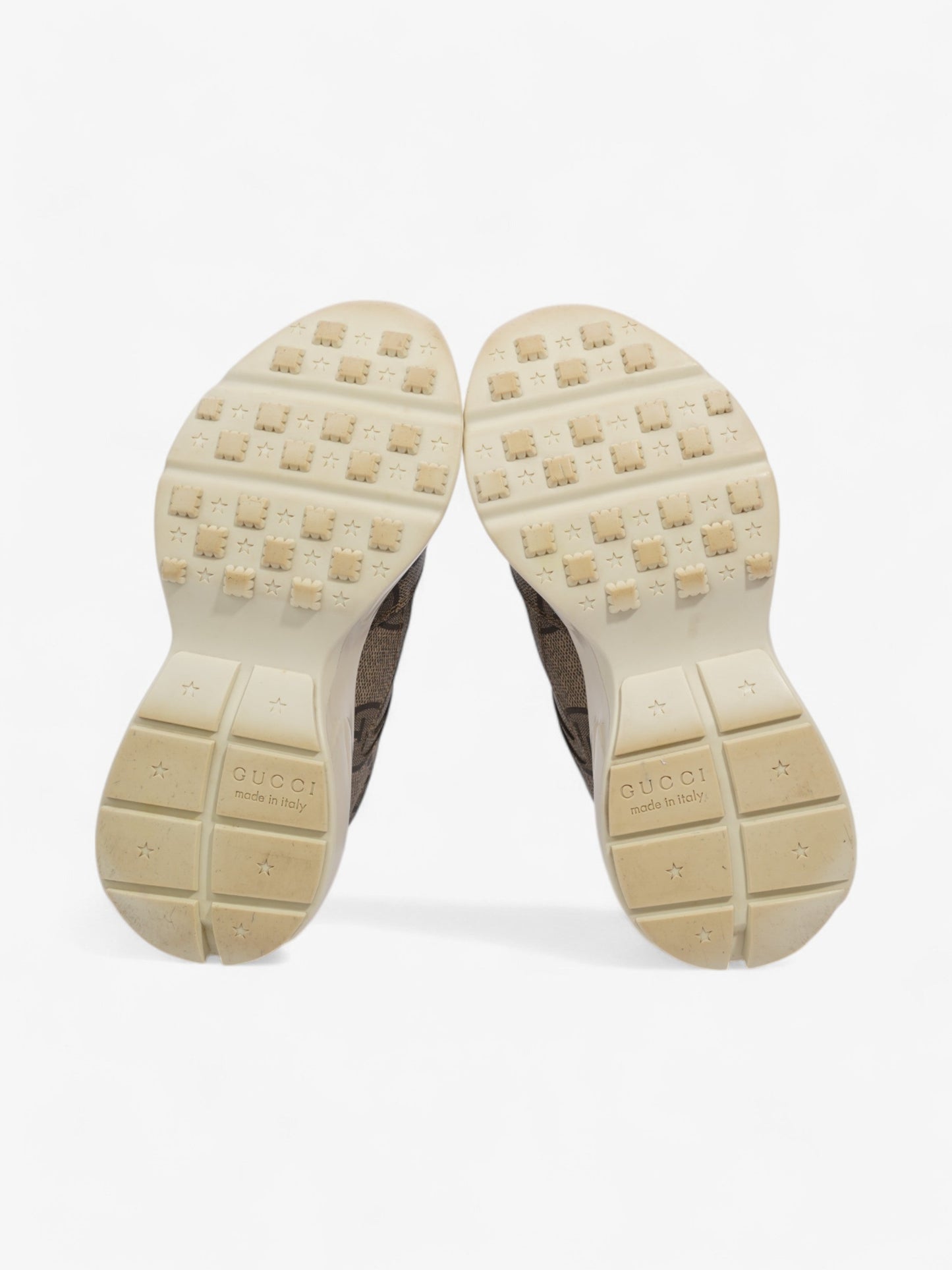 Gucci Rhyton Sneakers Beige / Brown Canvas EU 37.5 UK 4.5