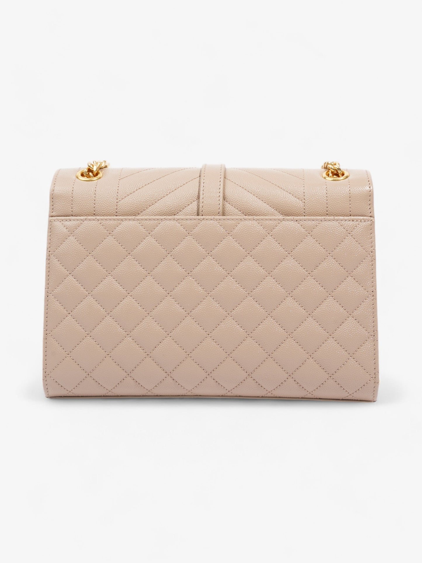 Saint Laurent Monogram Envelope Neutral Matelasse Leather