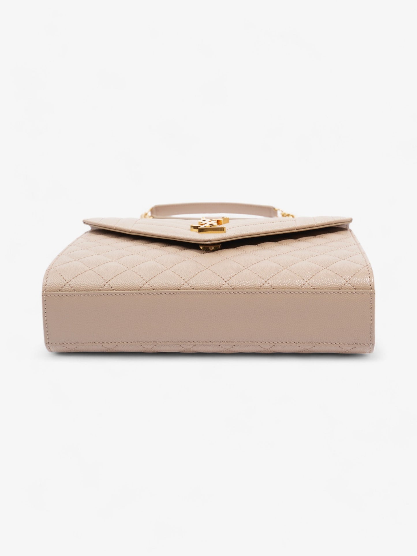 Saint Laurent Monogram Envelope Neutral Matelasse Leather