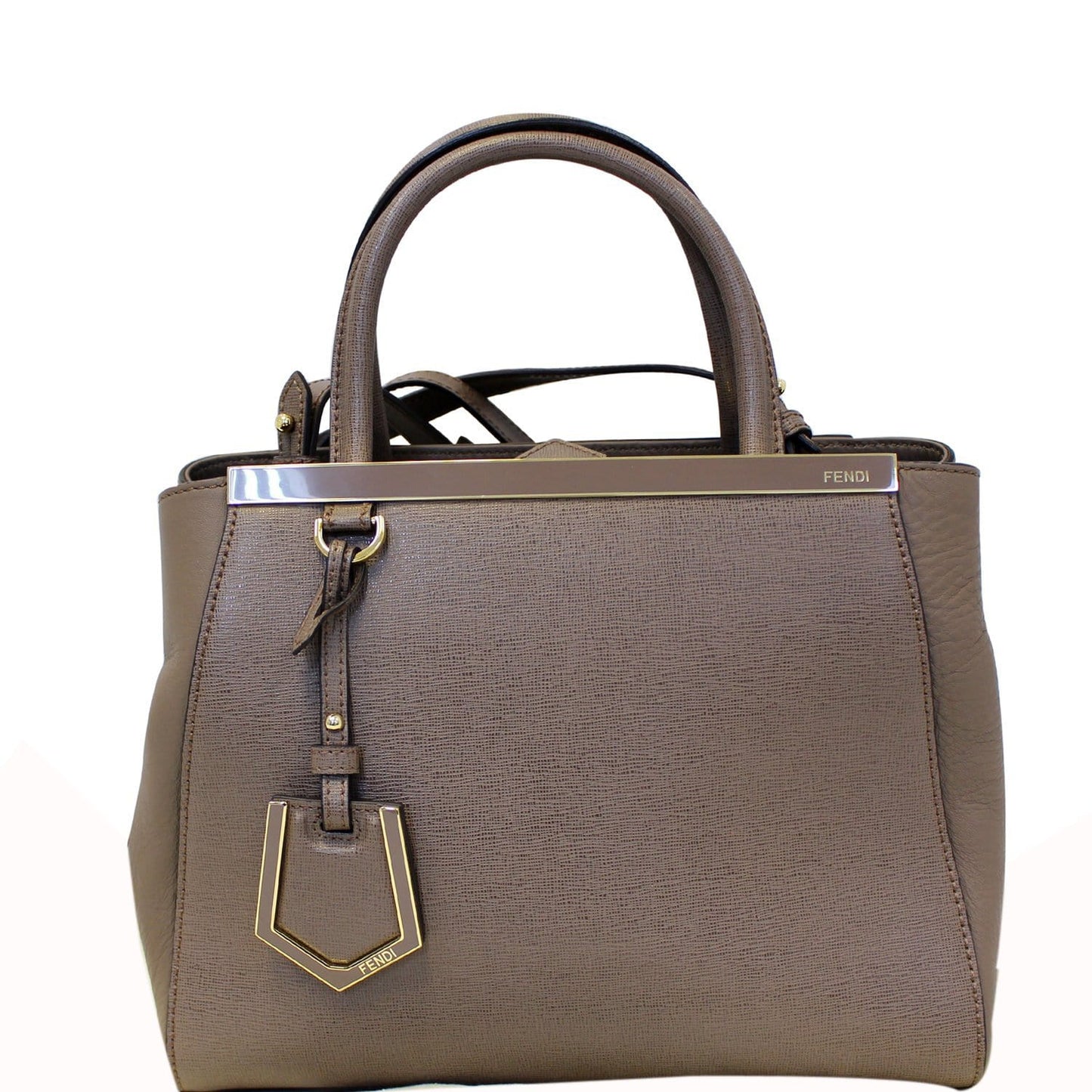 FENDI Roma Petite 2 Jours Leather Shoulder Handbag