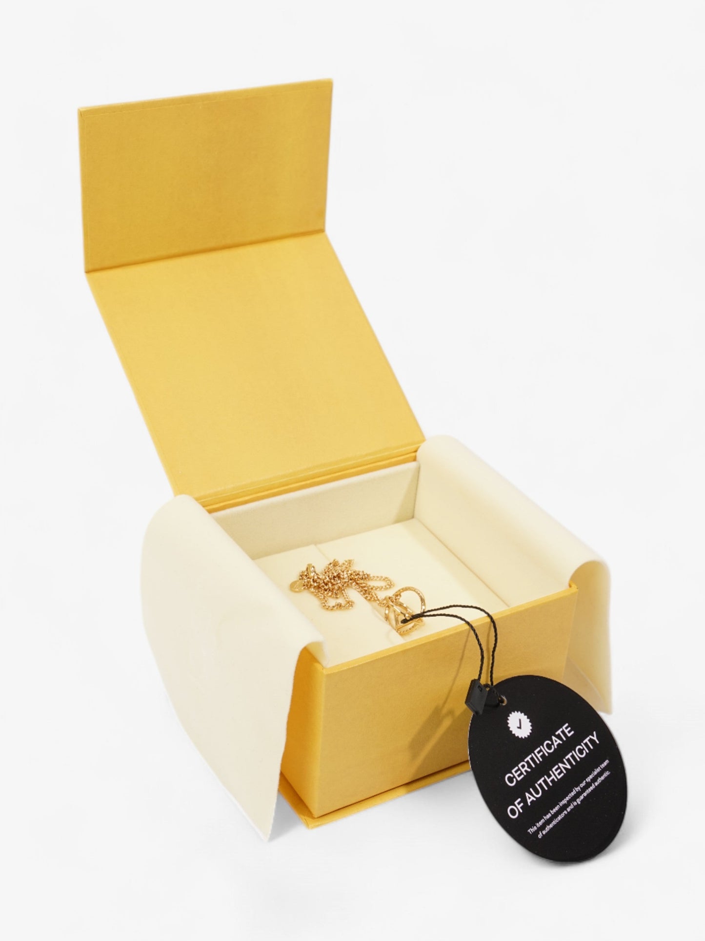 Fendi F is Fendi Circle Pendant Necklace Gold / Crystal Base Metal