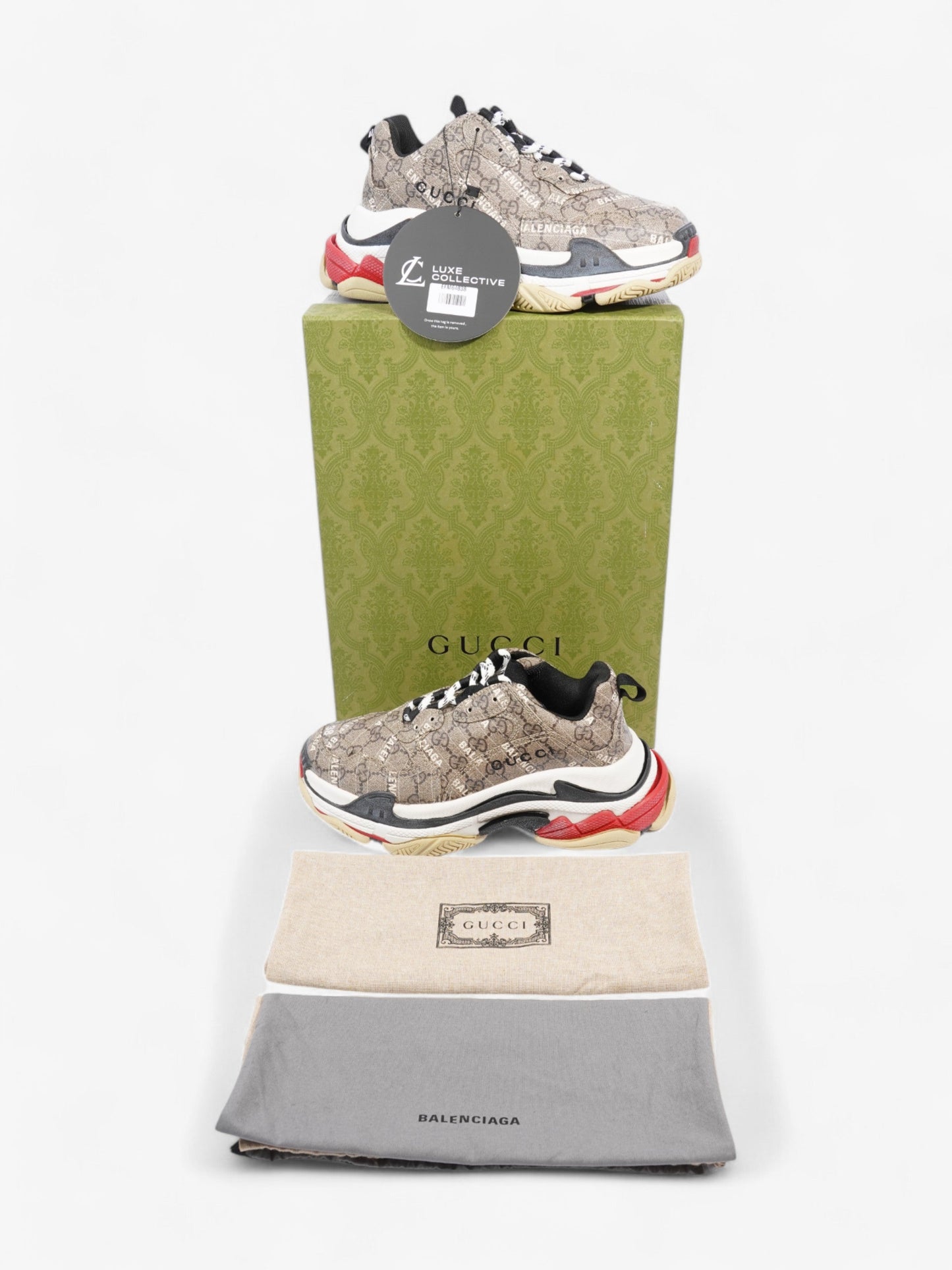 Balenciaga Gucci x Balenciaga Triple s Beige / White / Black Canvas EU 38 UK 5
