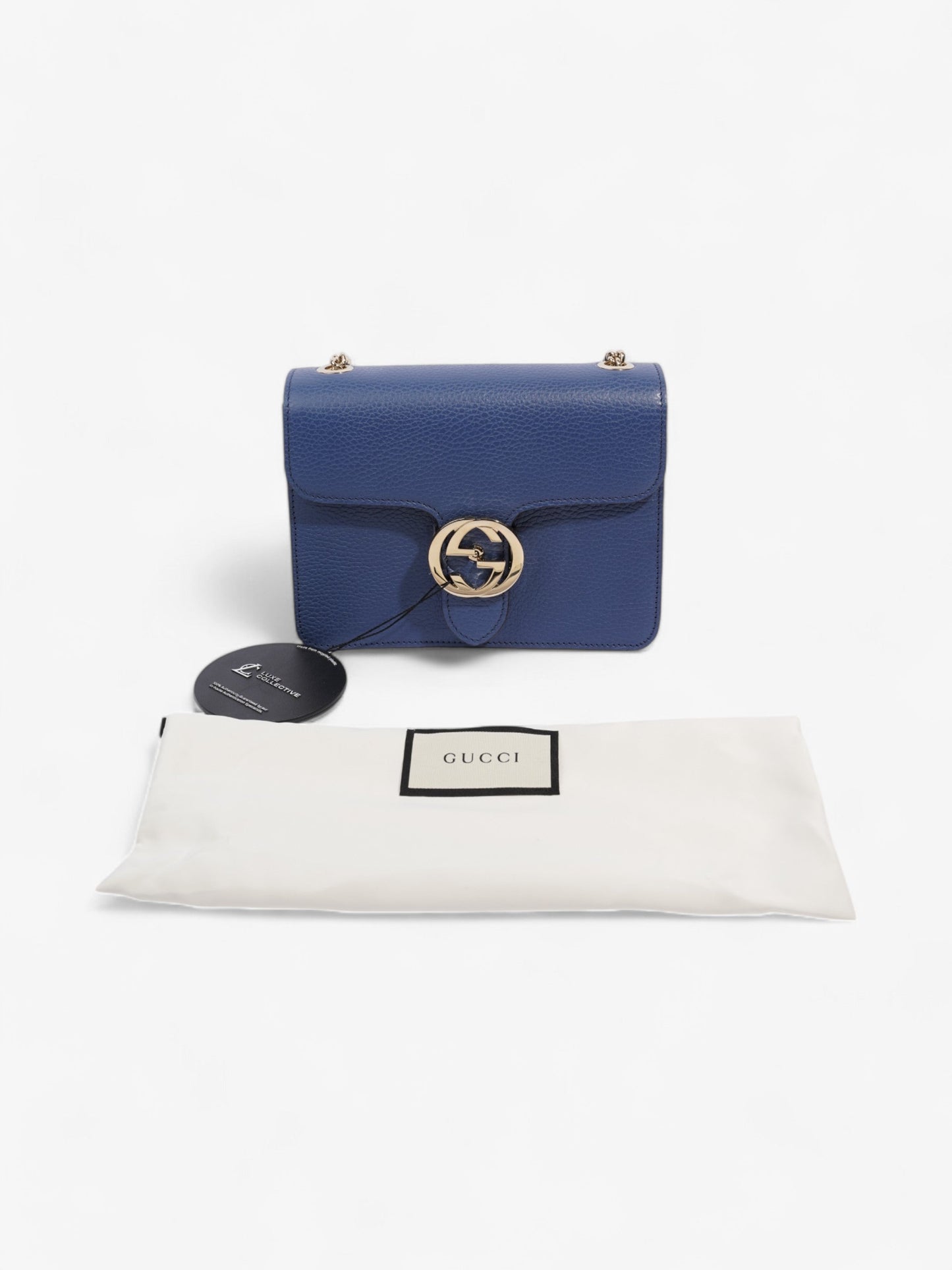 Gucci Dollar Interlocking G Caspian Calfskin Leather Small