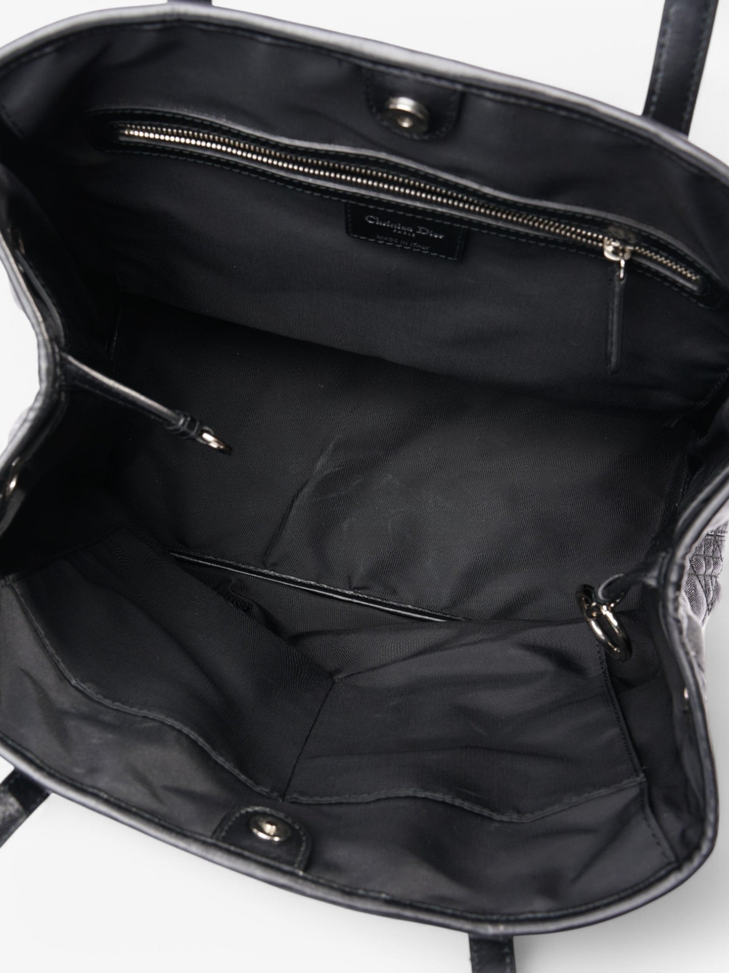 Christian Dior Panarea Tote Black Coated Canvas