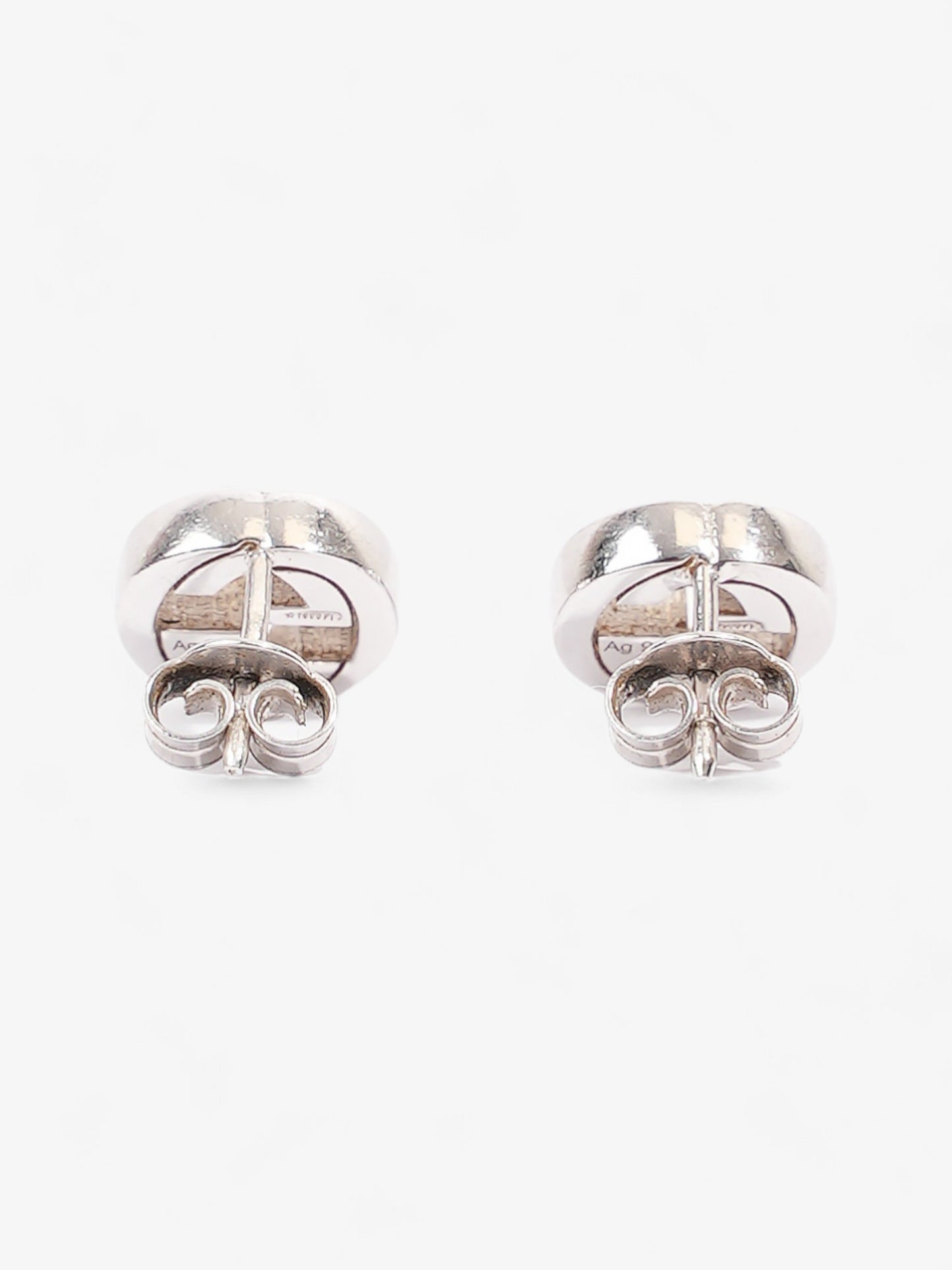 Gucci Interlocking G Earrings Silver Silver Sterling