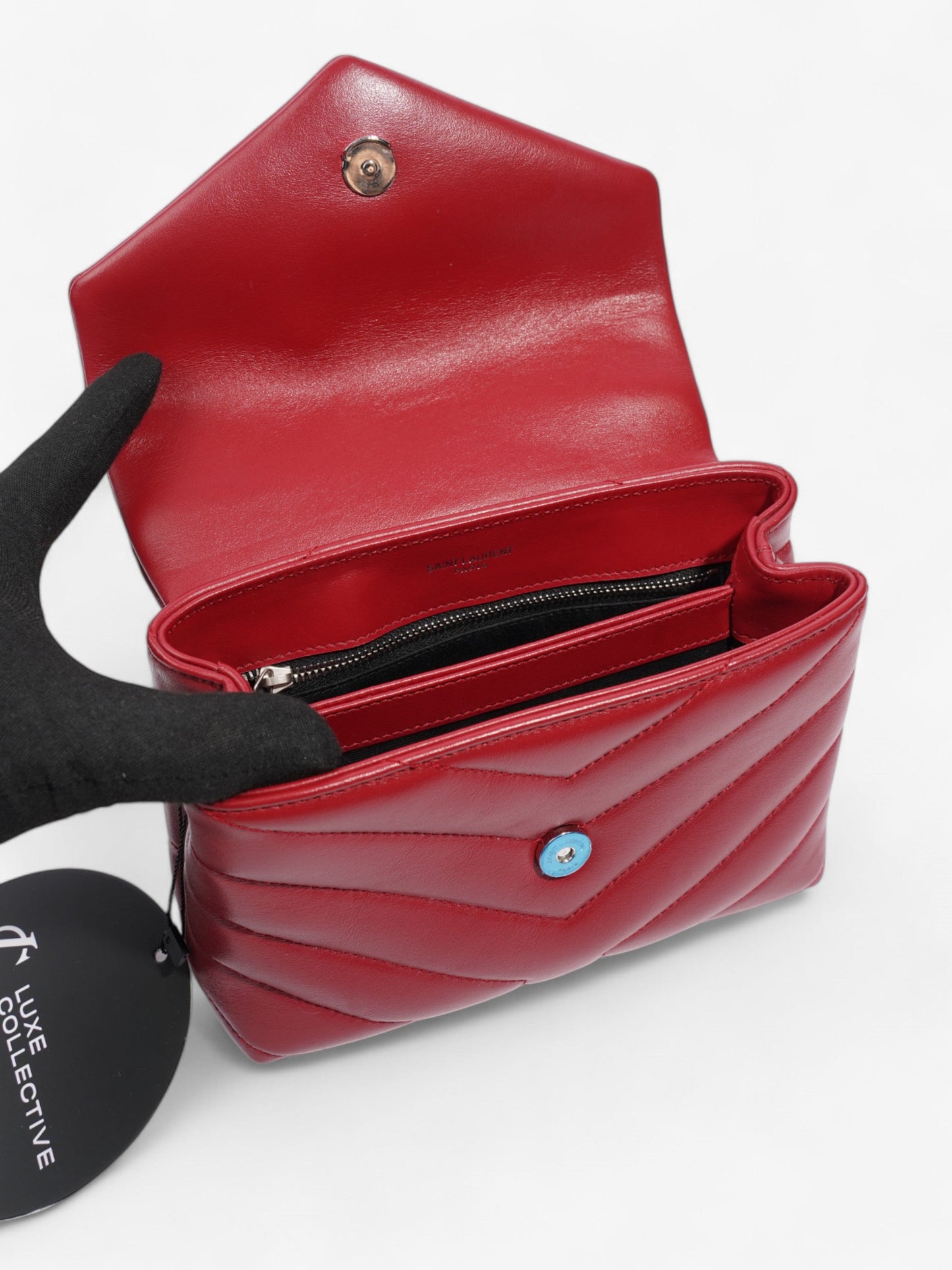 Saint Laurent Lou Lou Red Calfskin Leather Toy