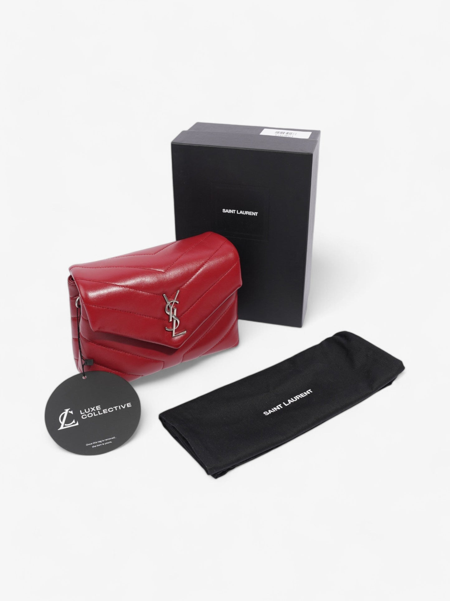 Saint Laurent Lou Lou Red Calfskin Leather Toy