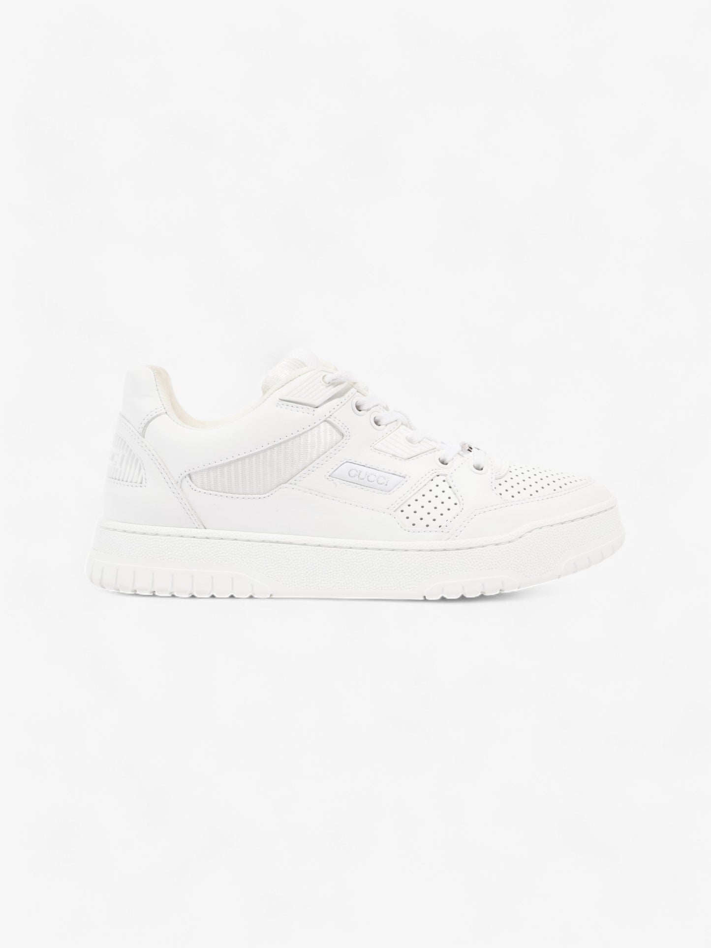Gucci Interlocking GG Sneakers White Leather EU 37.5 UK 4.5