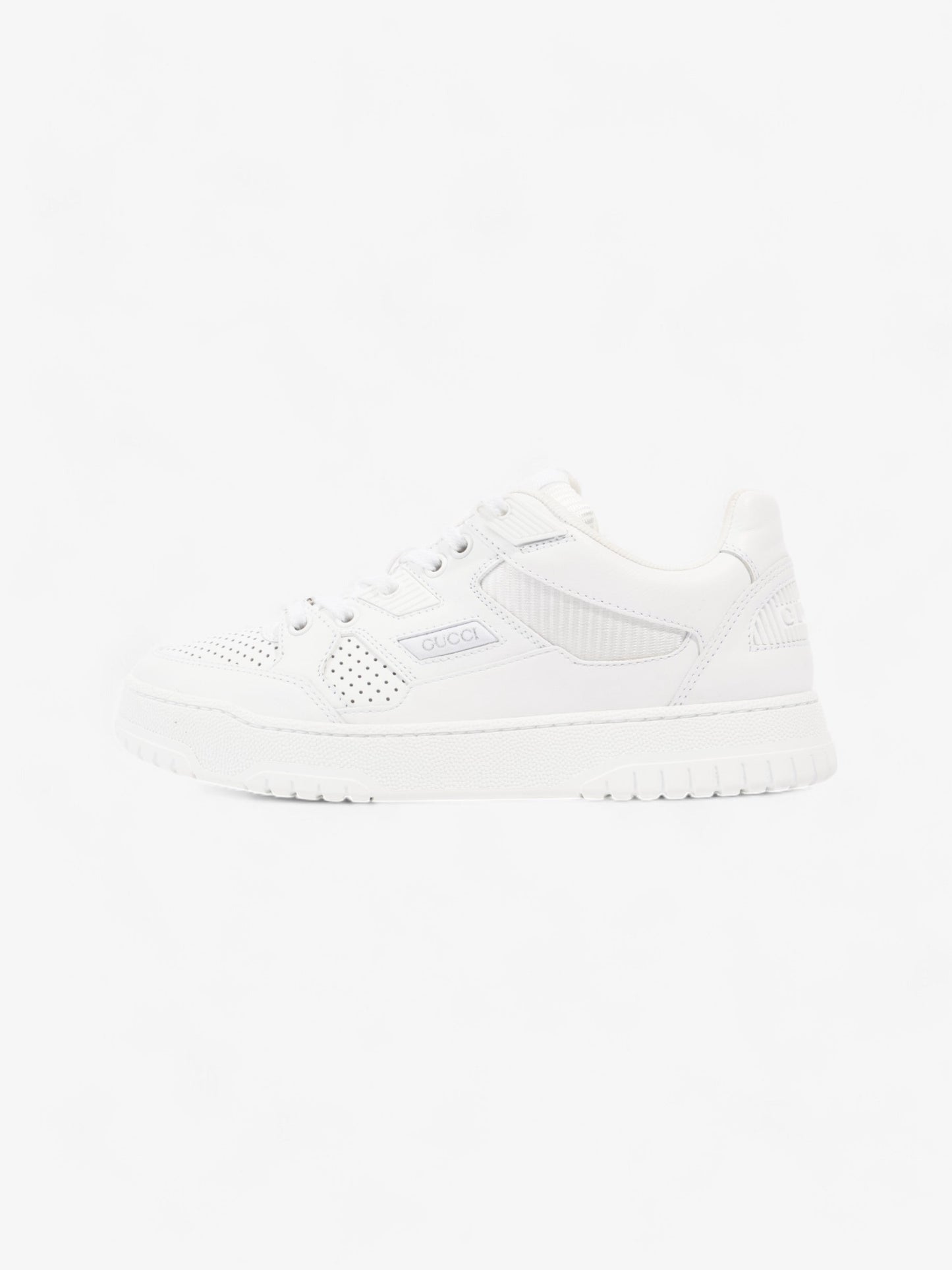 Gucci Interlocking GG Sneakers White Leather EU 37.5 UK 4.5