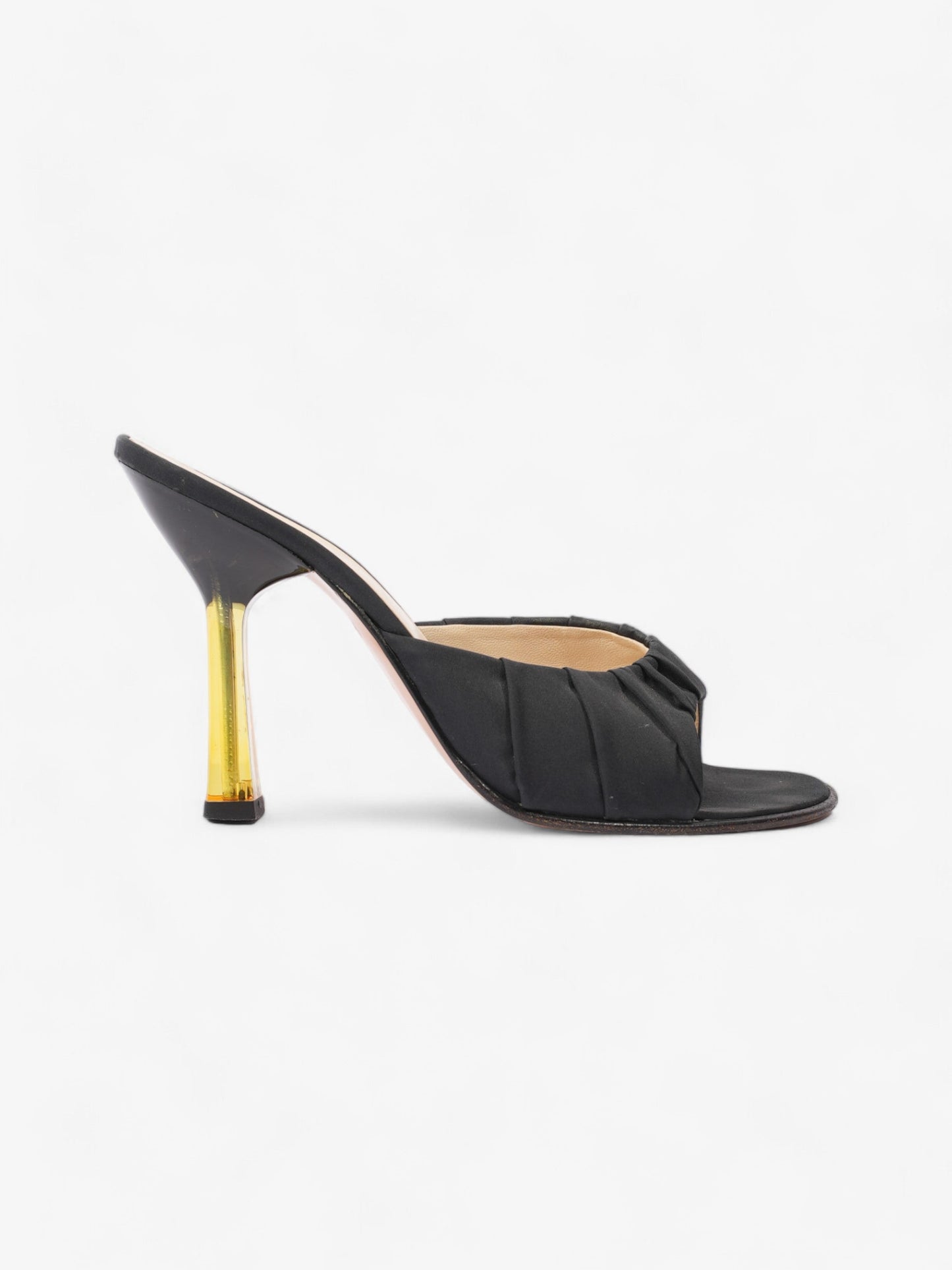 Prada Pump 100 Black Satin EU 37 UK 4