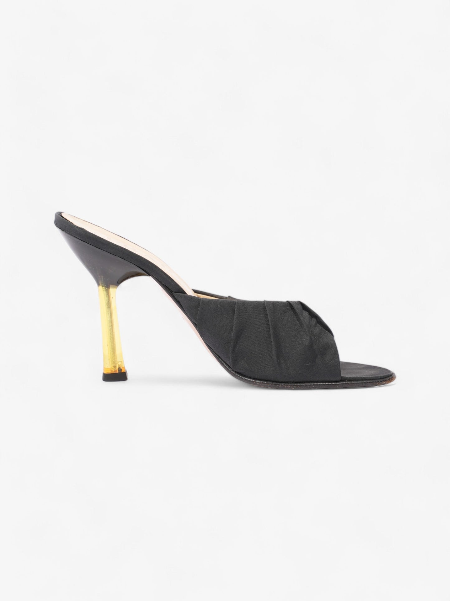 Prada Pump 100 Black Satin EU 37 UK 4