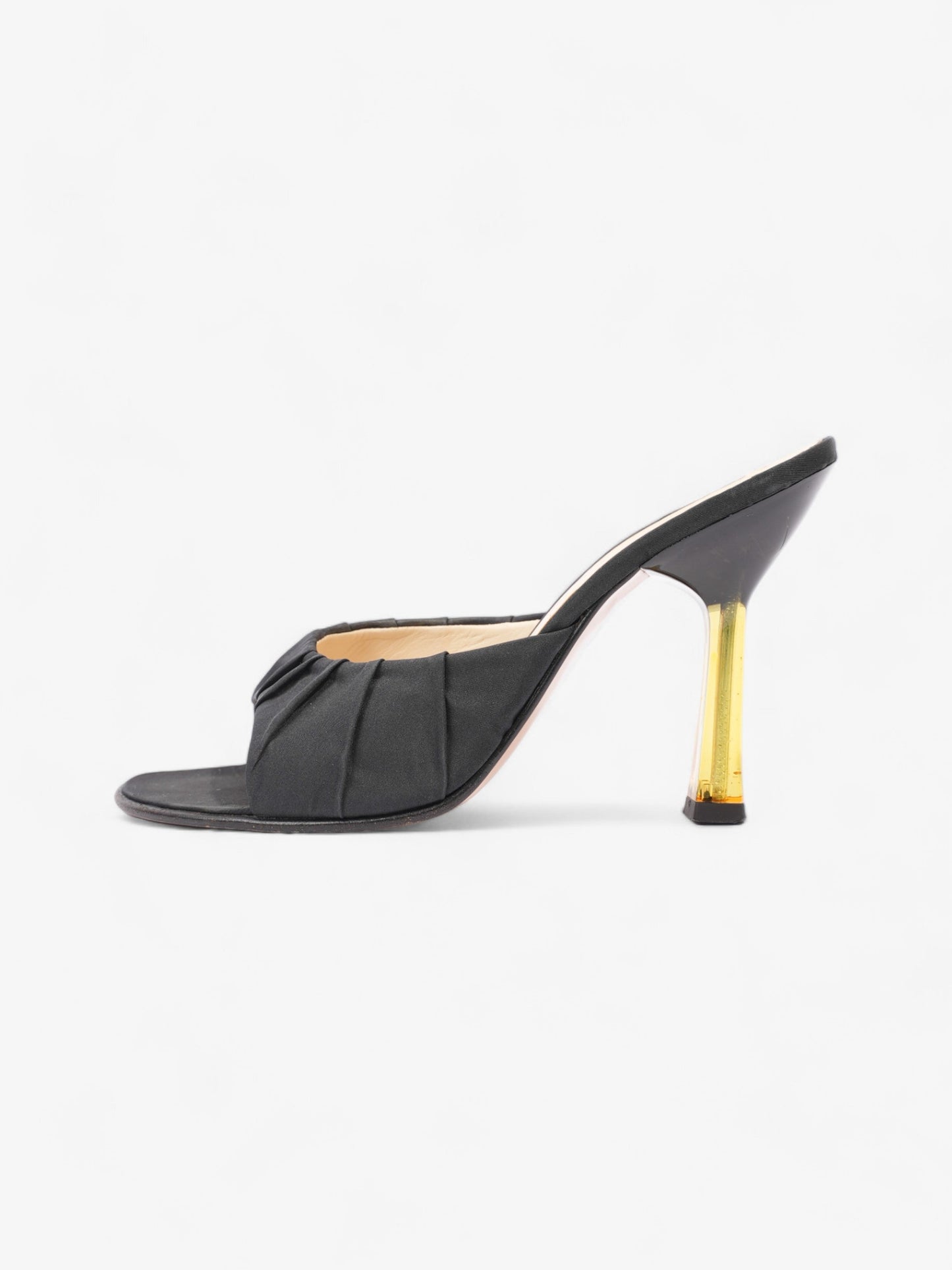 Prada Pump 100 Black Satin EU 37 UK 4