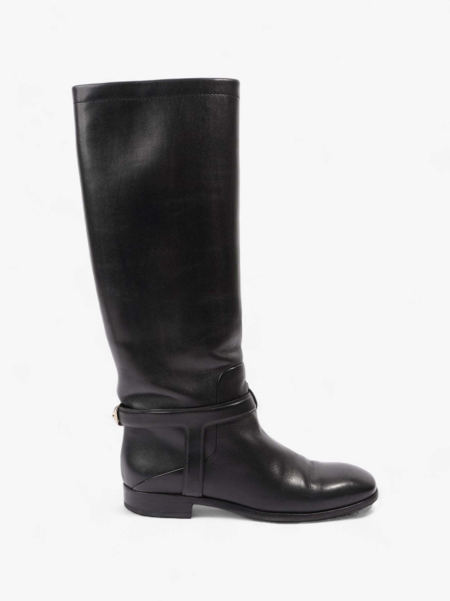 Christian Dior Riding Boots Black Leather EU 37 UK 4
